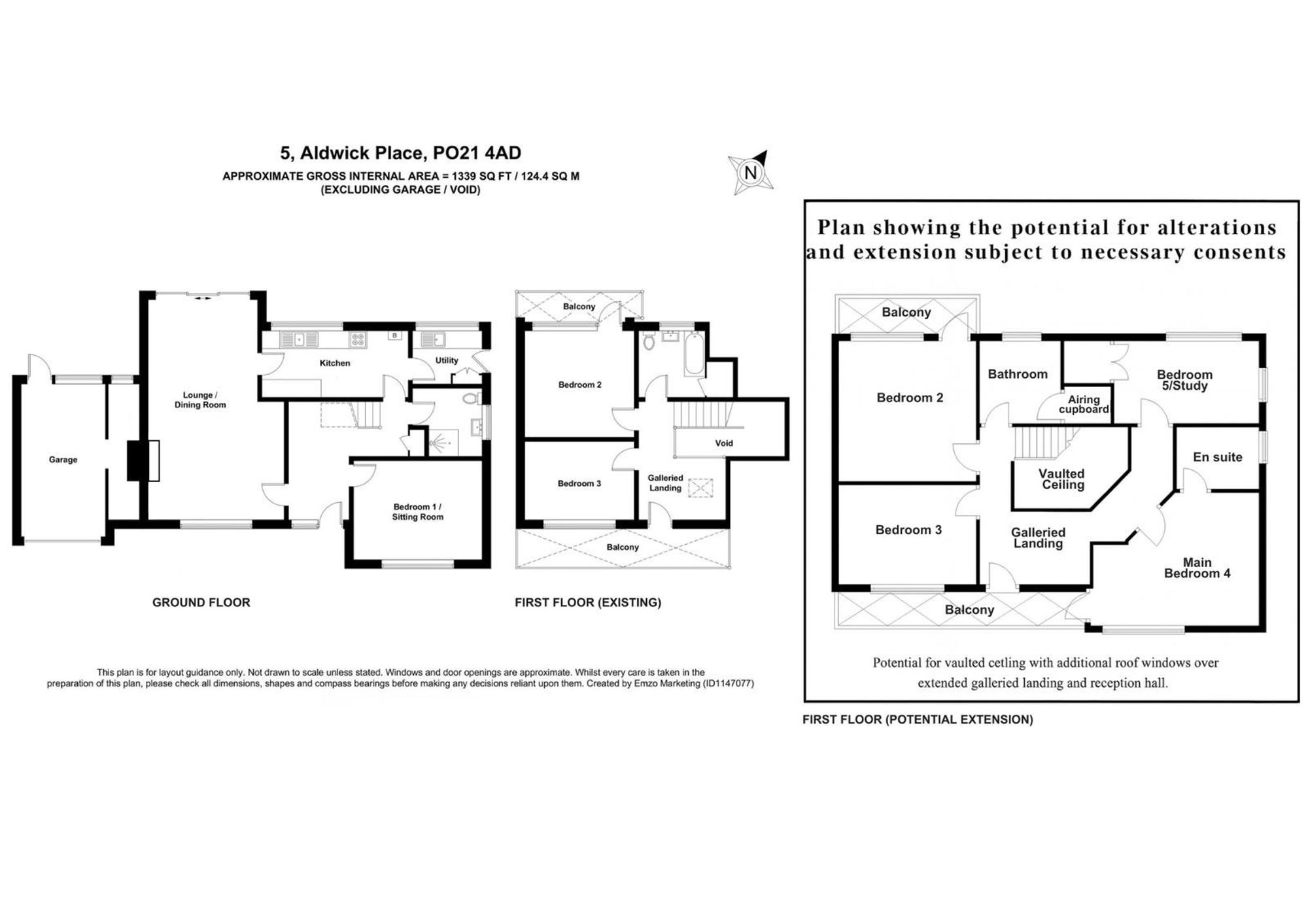 3 bed detached house for sale in Aldwick Place, Aldwick, PO21 4AD - Property floorplan