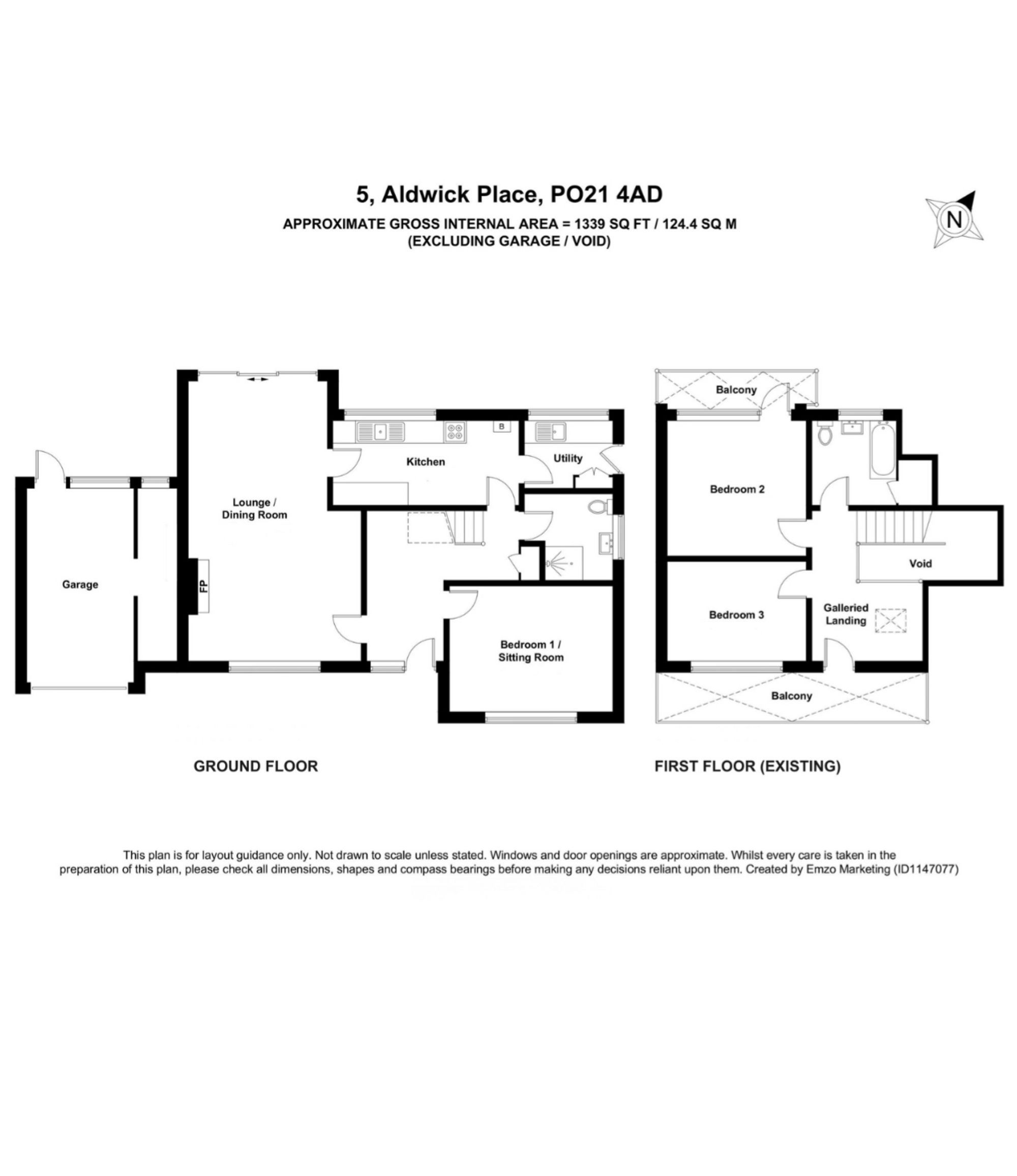 3 bed detached house for sale in Aldwick Place, Aldwick, PO21 4AD - Property floorplan