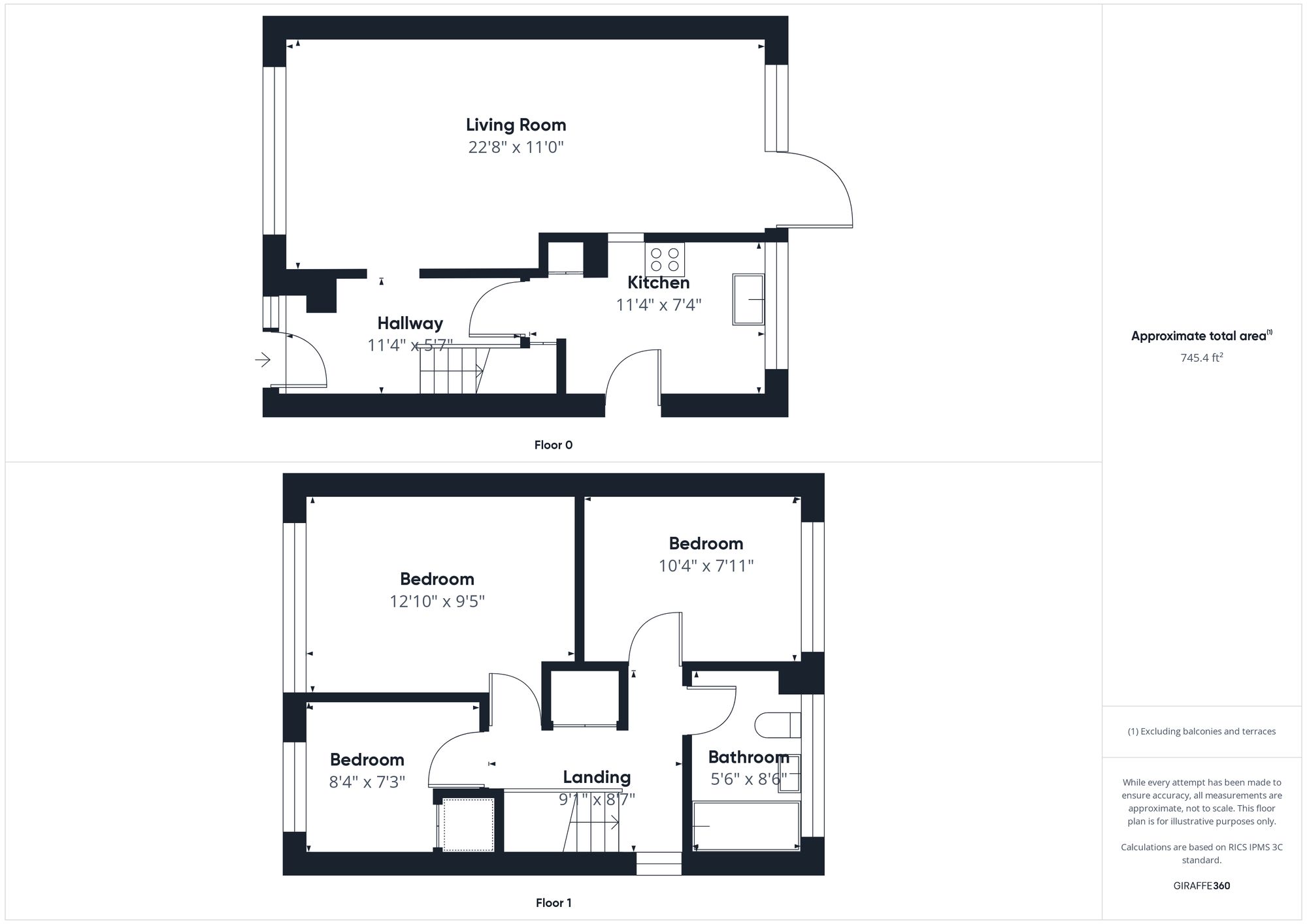 3 bed semi-detached house for sale in Marylands Crescent, Bognor Regis, PO22 - Property floorplan
