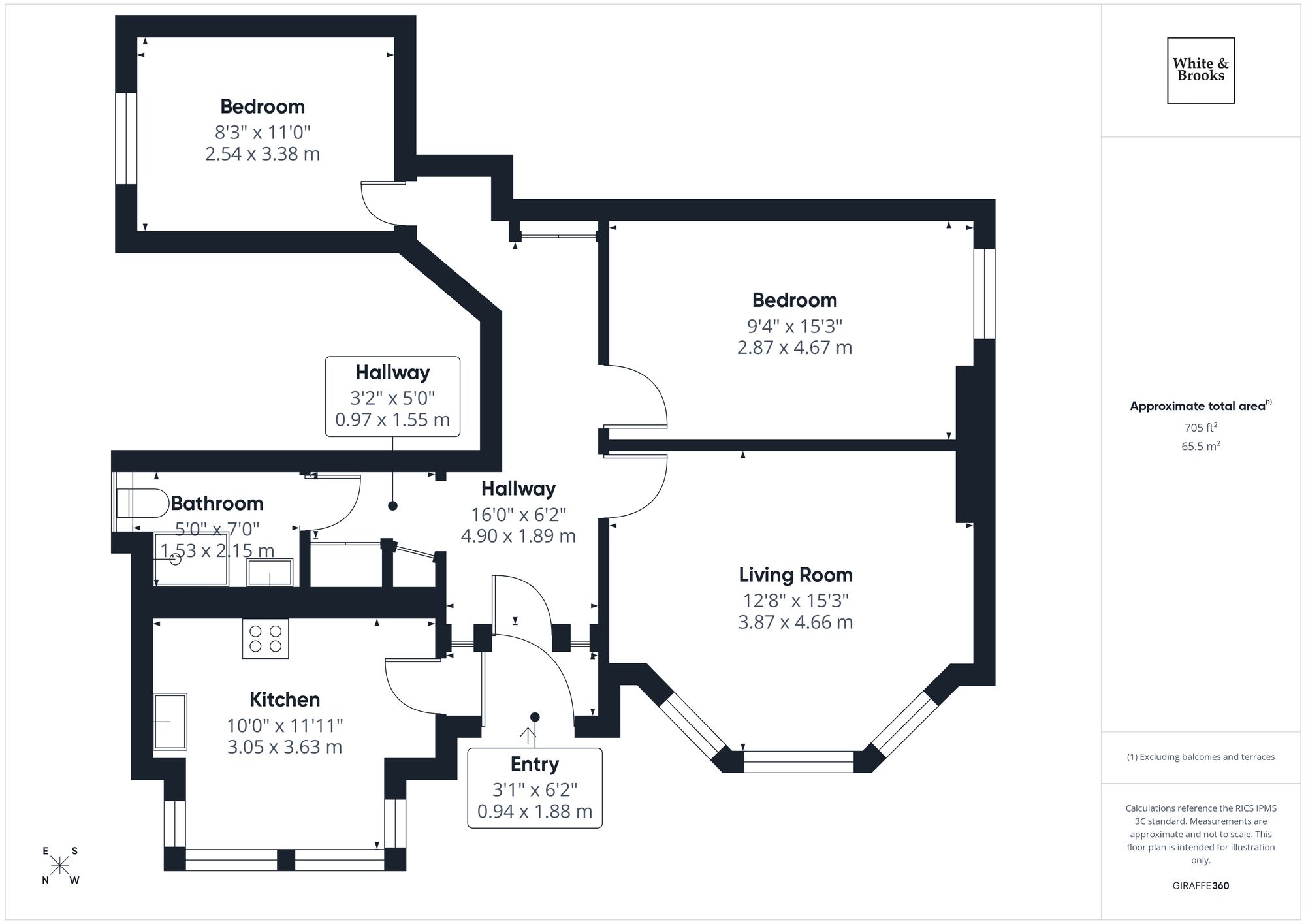 2 bed flat for sale in Annandale Avenue, Colebrook House, PO21 - Property floorplan