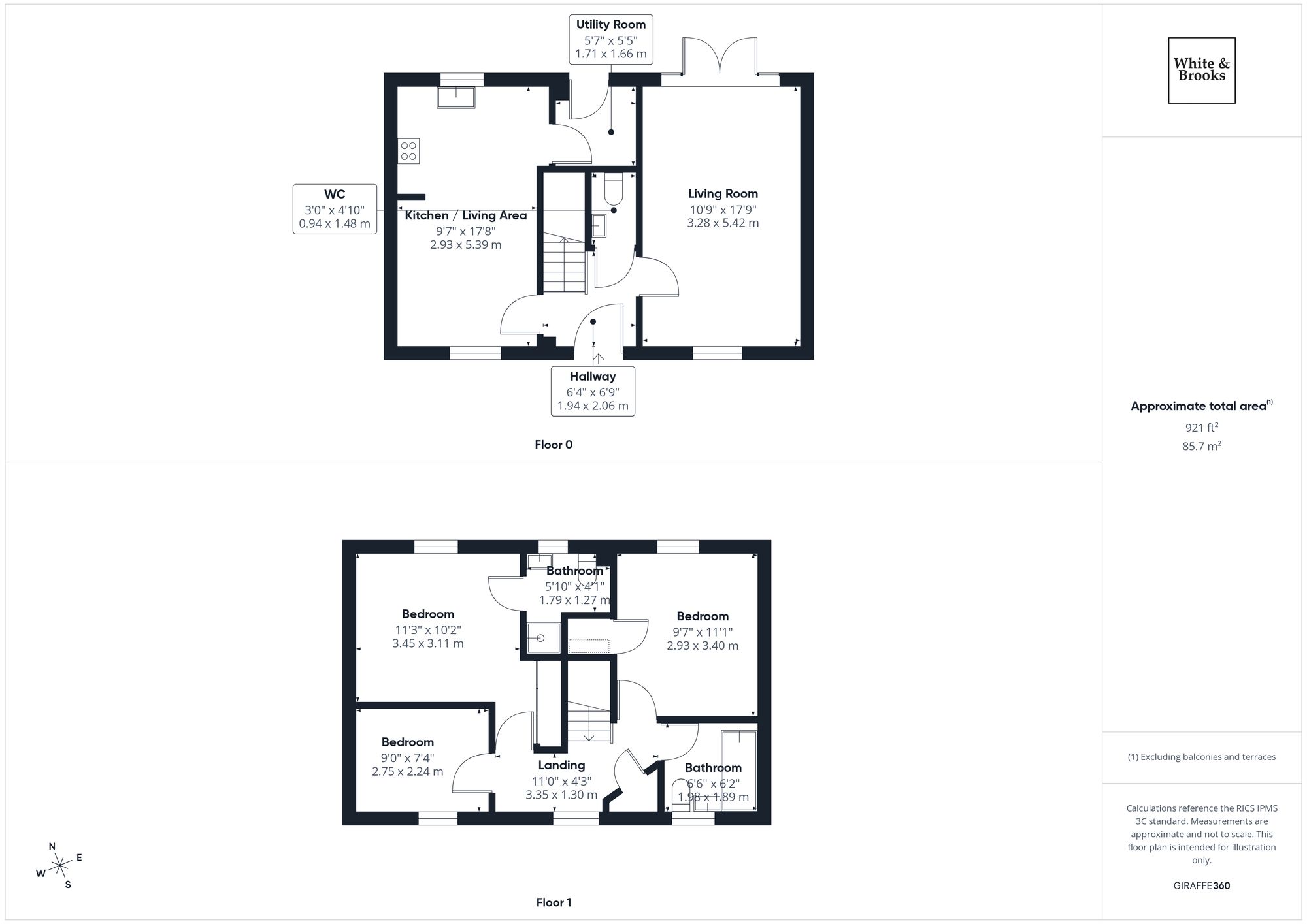 3 bed semi-detached house for sale in Clover Mead, Felpham, PO22 - Property floorplan