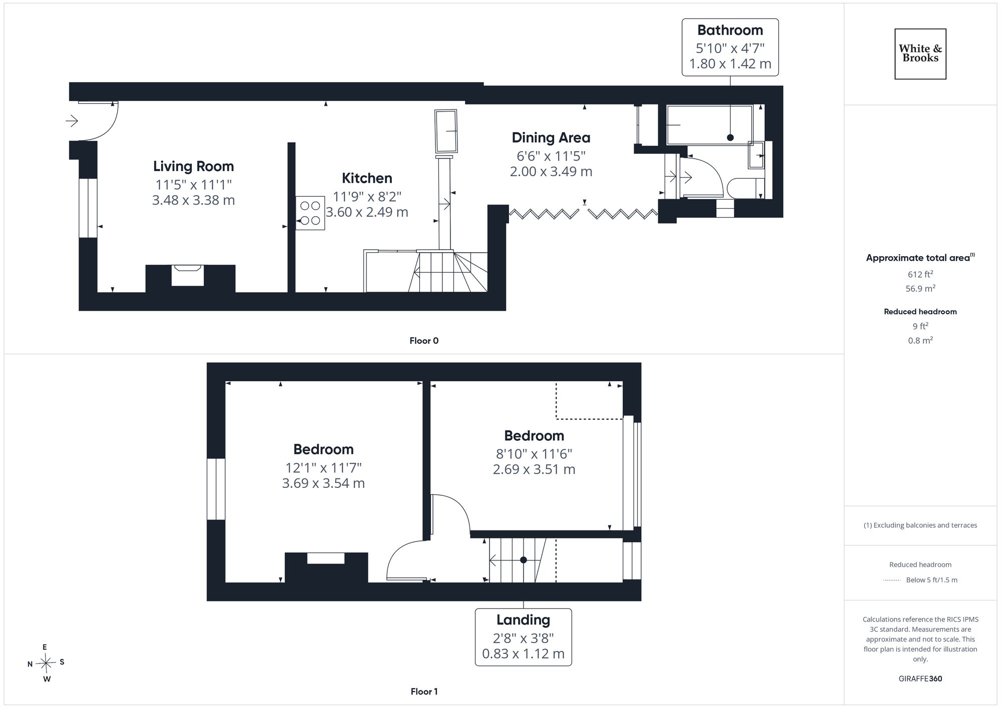 2 bed mid-terraced house for sale in Mead Lane, Bognor Regis, PO22 - Property floorplan
