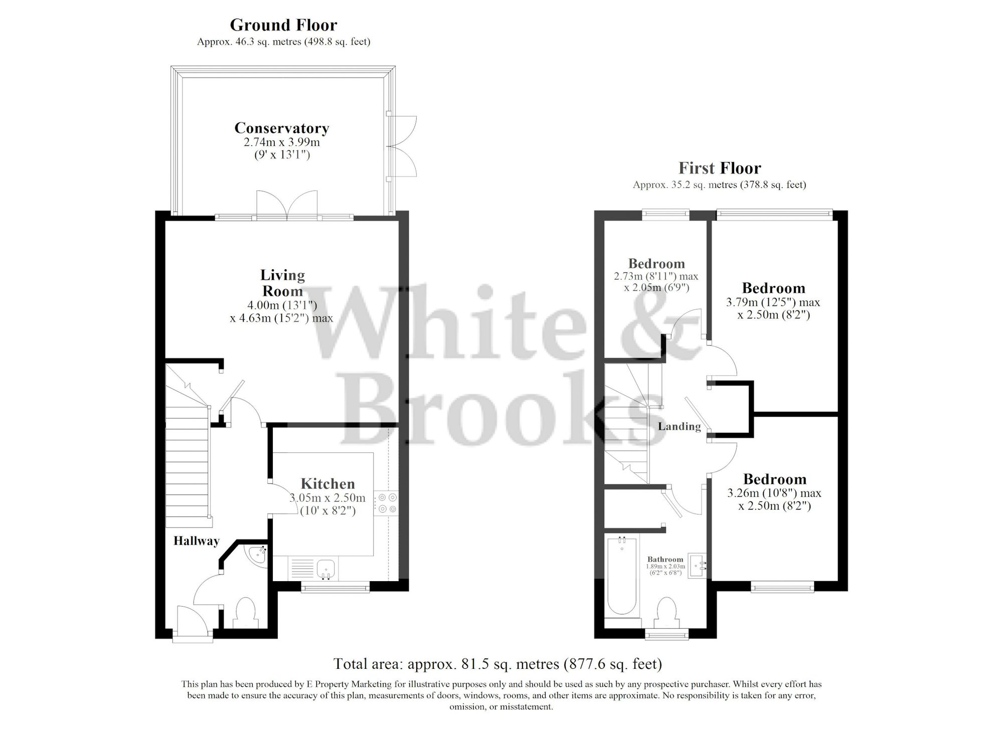 3 bed semi-detached house for sale in Red Barn Crescent, Felpham, PO22 - Property floorplan