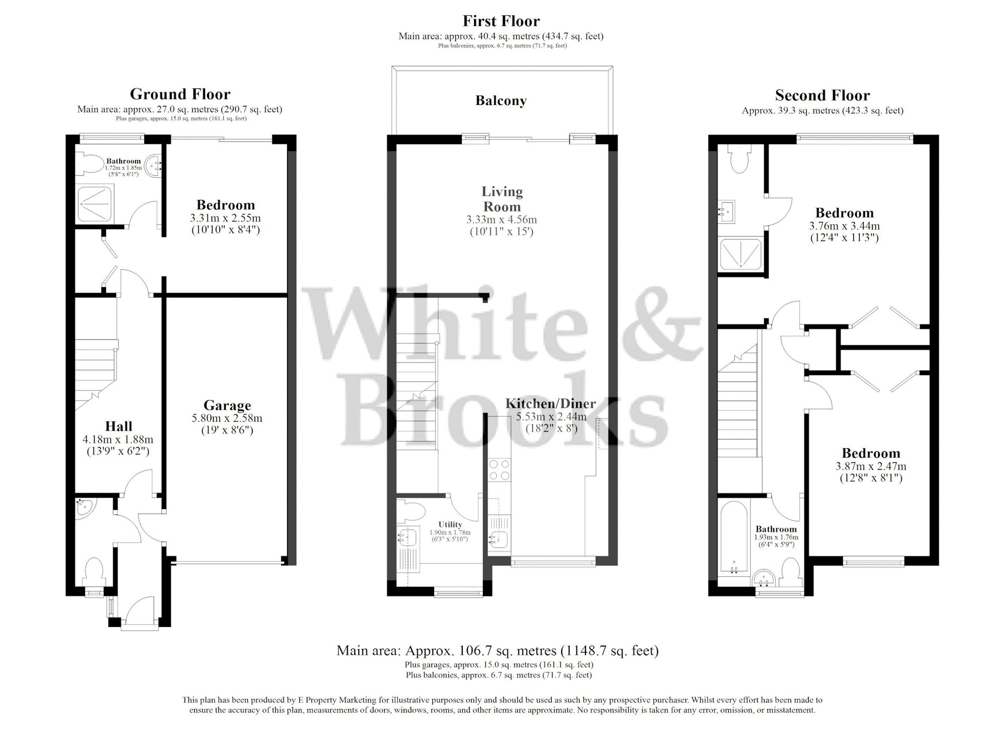 3 bed terraced house for sale in Stocker Road, Bognor Regis, PO21 - Property floorplan