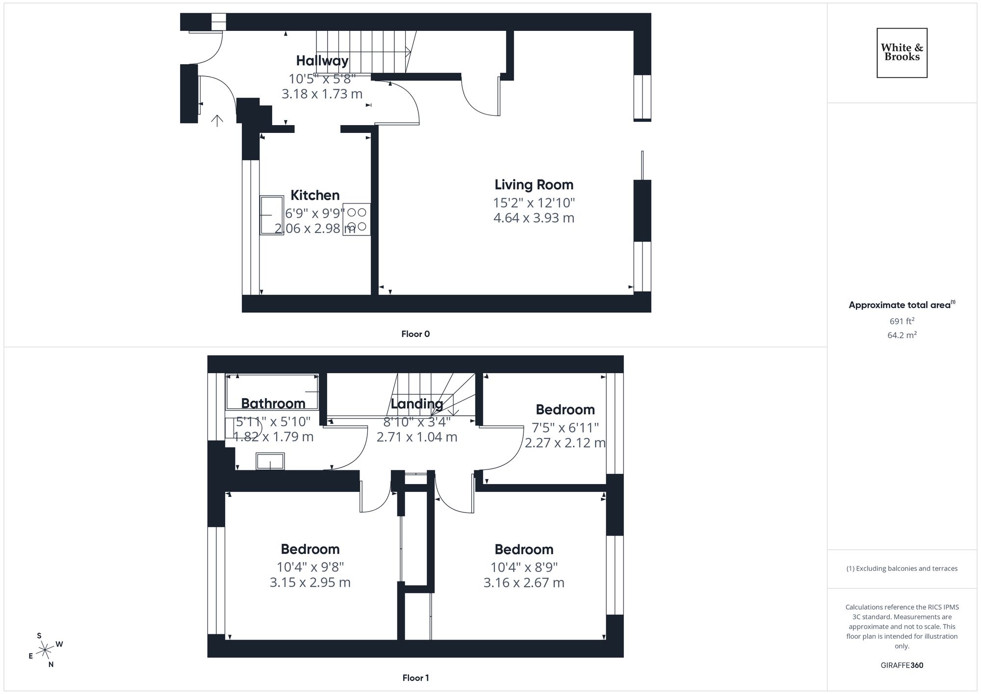 3 bed terraced house for sale in The Croft, Bognor Regis, PO21 - Property floorplan