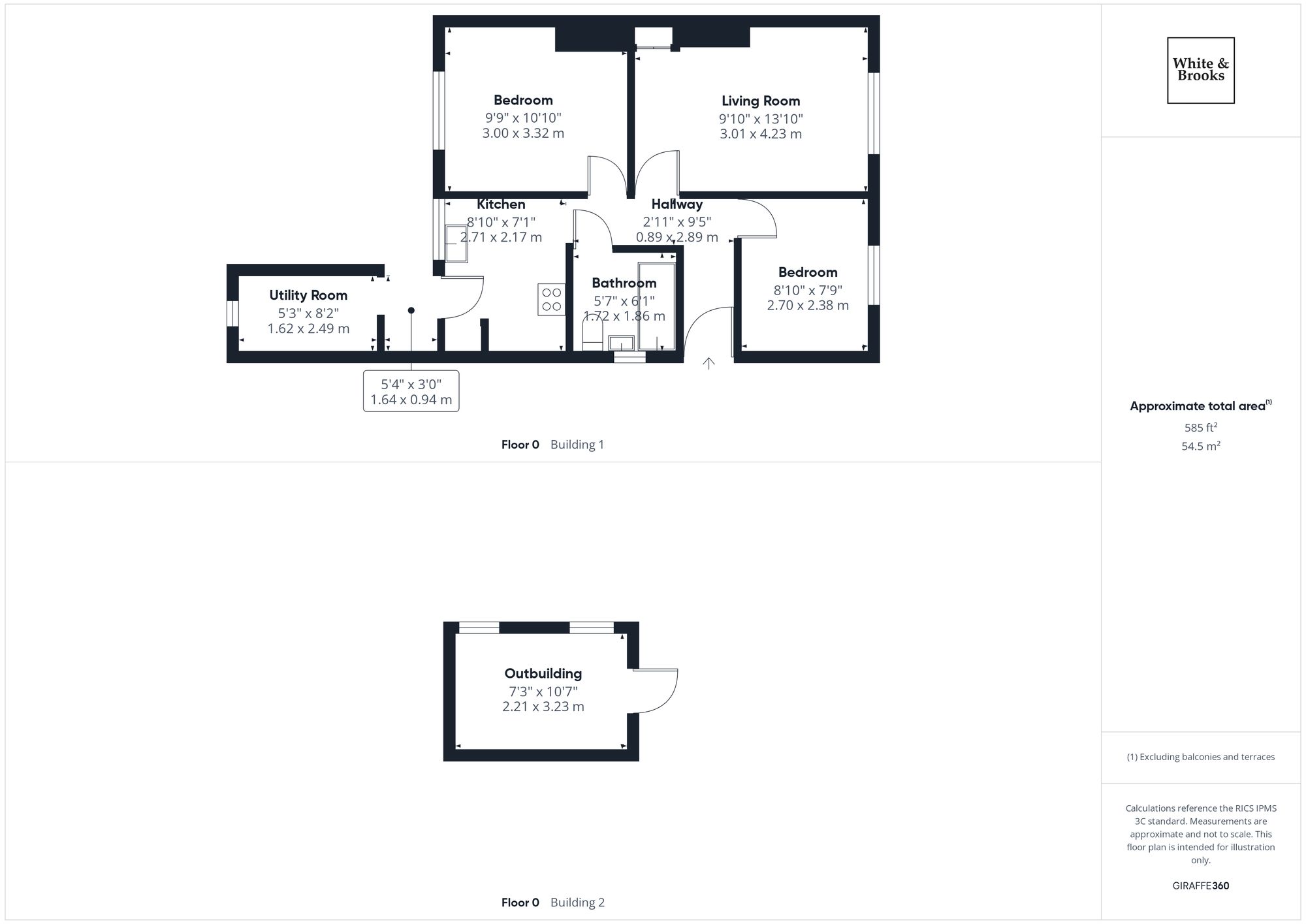 2 bed semi-detached bungalow for sale in Farne Close, Birdham, PO20 - Property floorplan