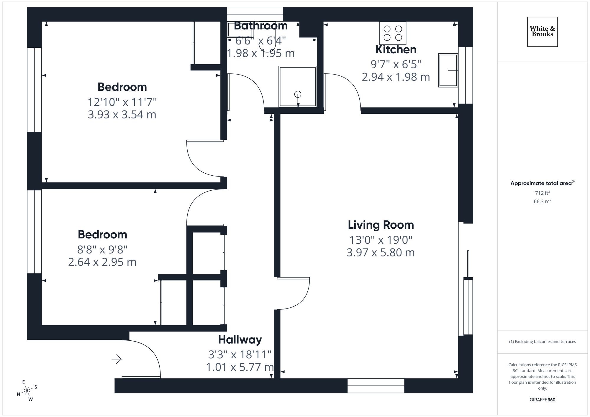 2 bed flat for sale in Flansham Park, Ashmere Court Flansham Park, PO22 - Property floorplan