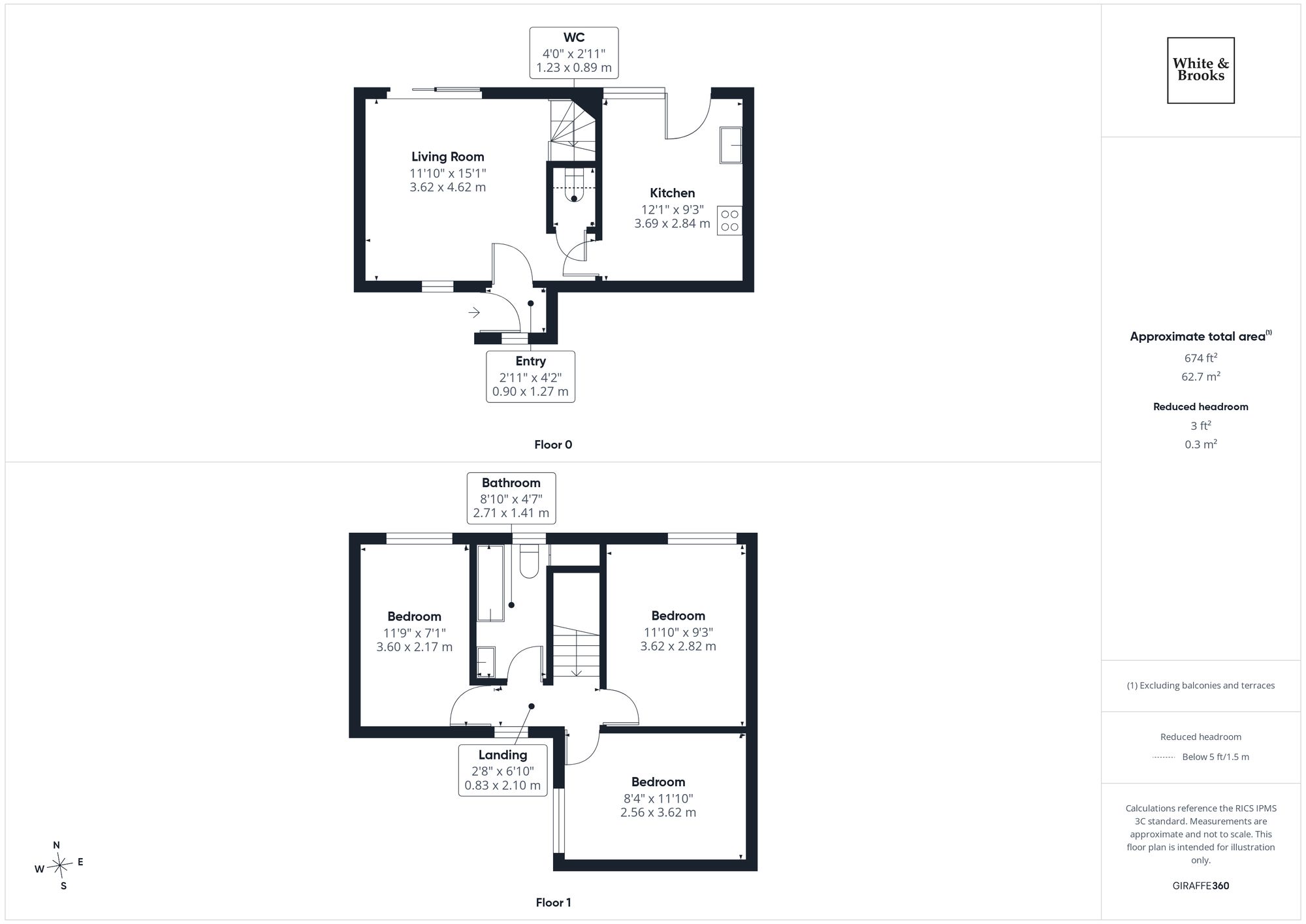 3 bed end of terrace house for sale in Mosse Gardens, Chichester, PO19 - Property floorplan