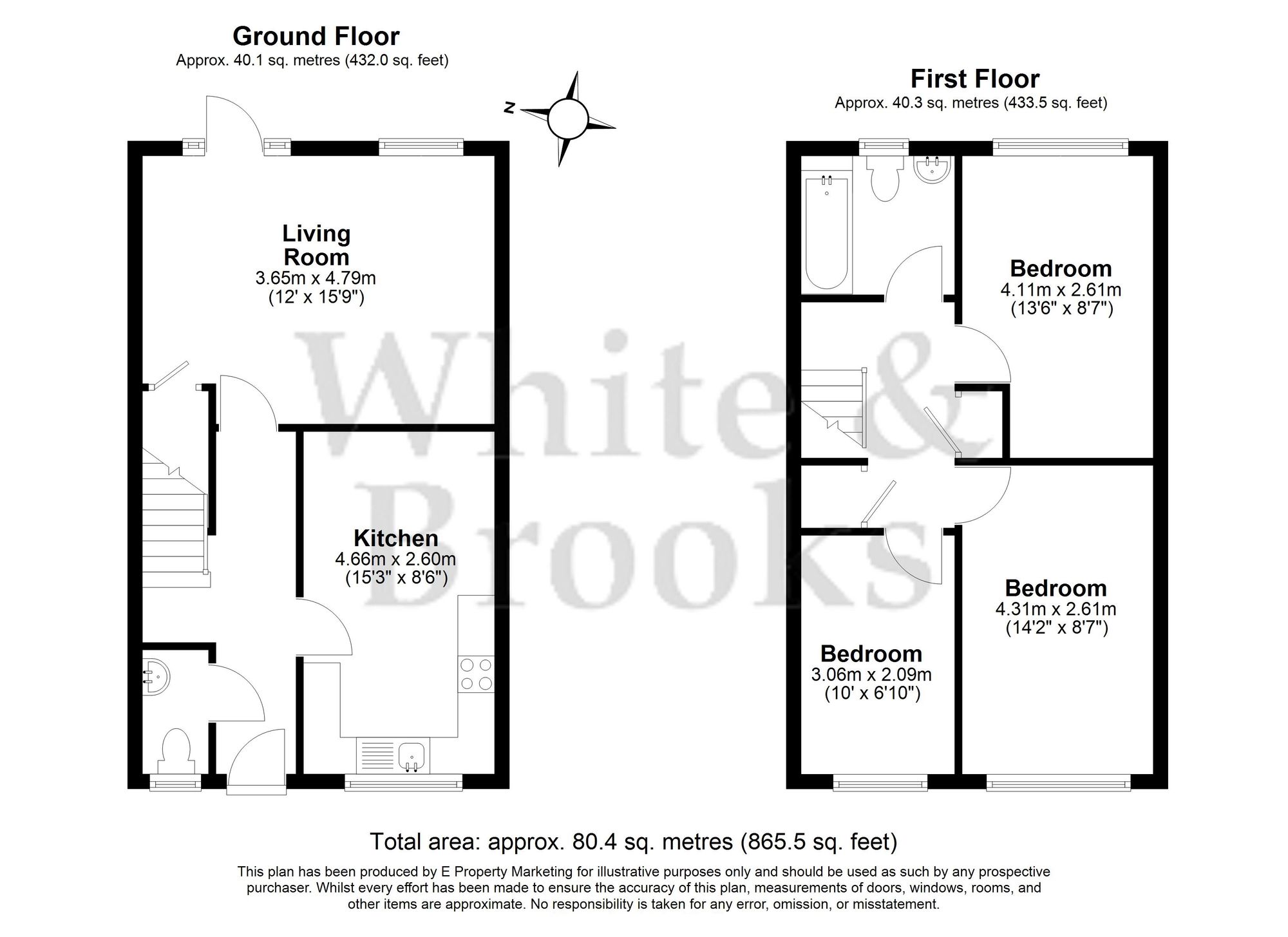 3 bed terraced house for sale in Shalbourne Crescent, Bracklesham Bay, PO20 - Property floorplan