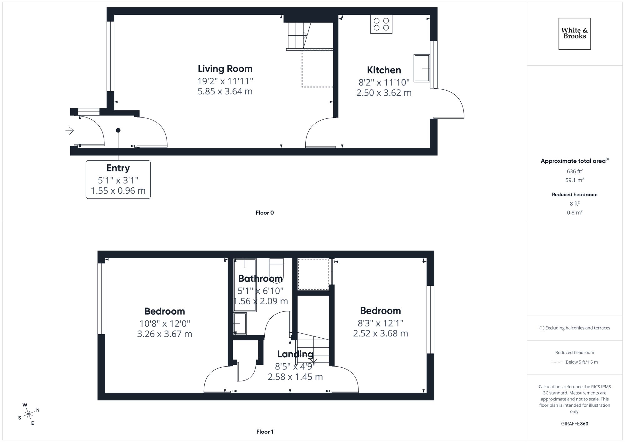 2 bed mid-terraced house for sale in Ravens Way, Bognor Regis, PO22 - Property floorplan