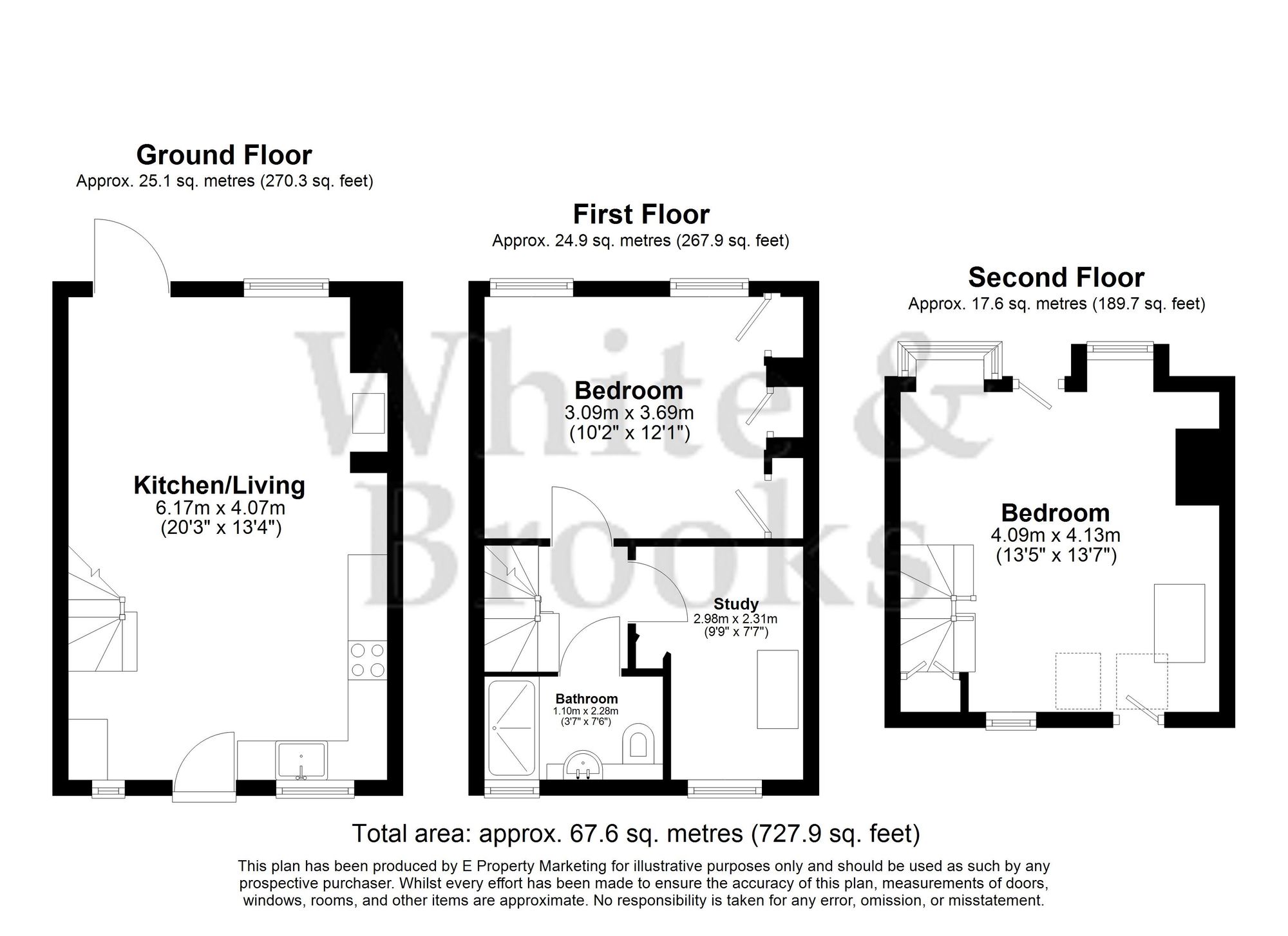 2 bed terraced house for sale in High Street, Bosham, PO18 - Property floorplan