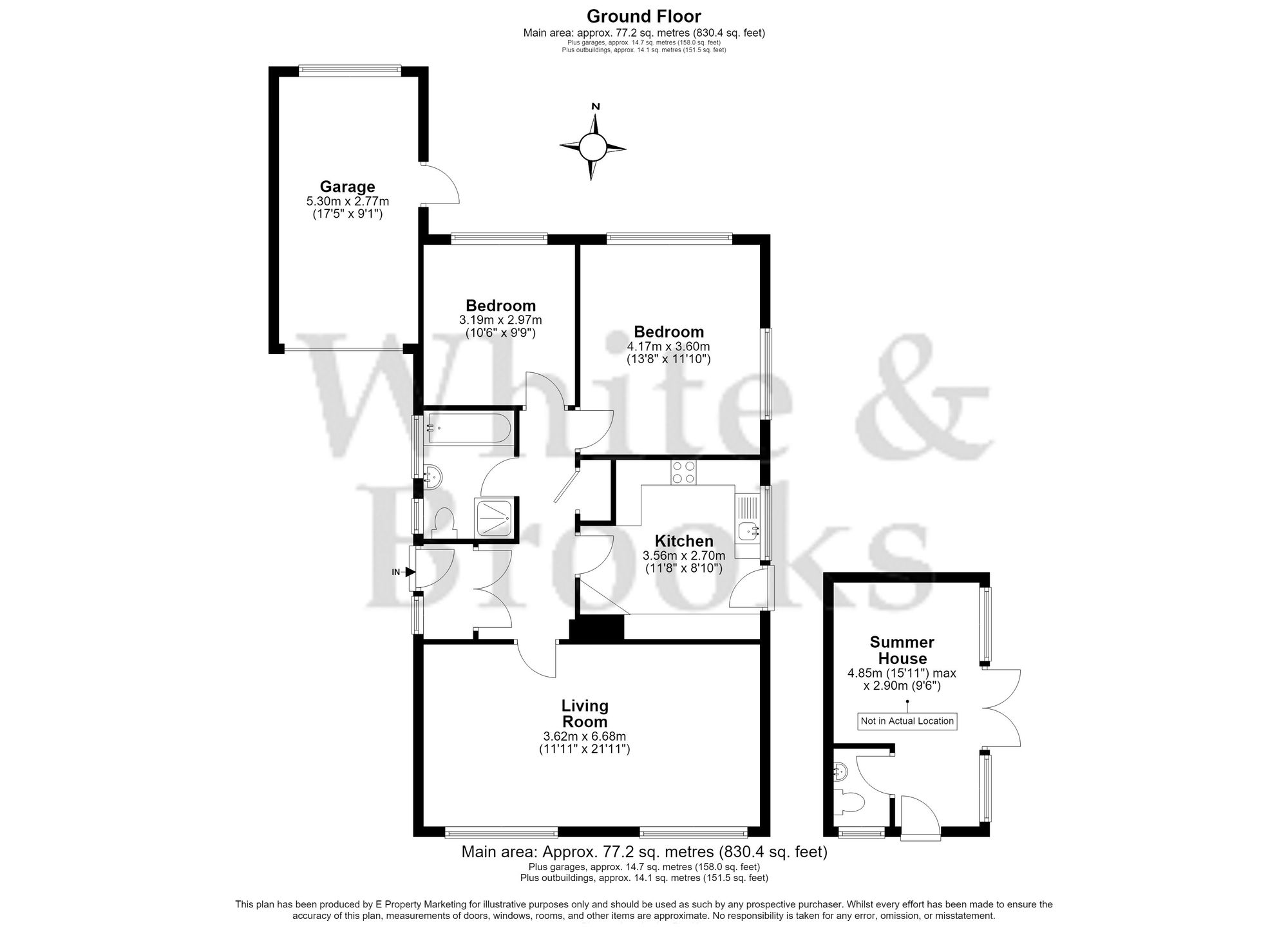 2 bed detached bungalow for sale in Bethwines Close, Chichester, PO18 - Property floorplan