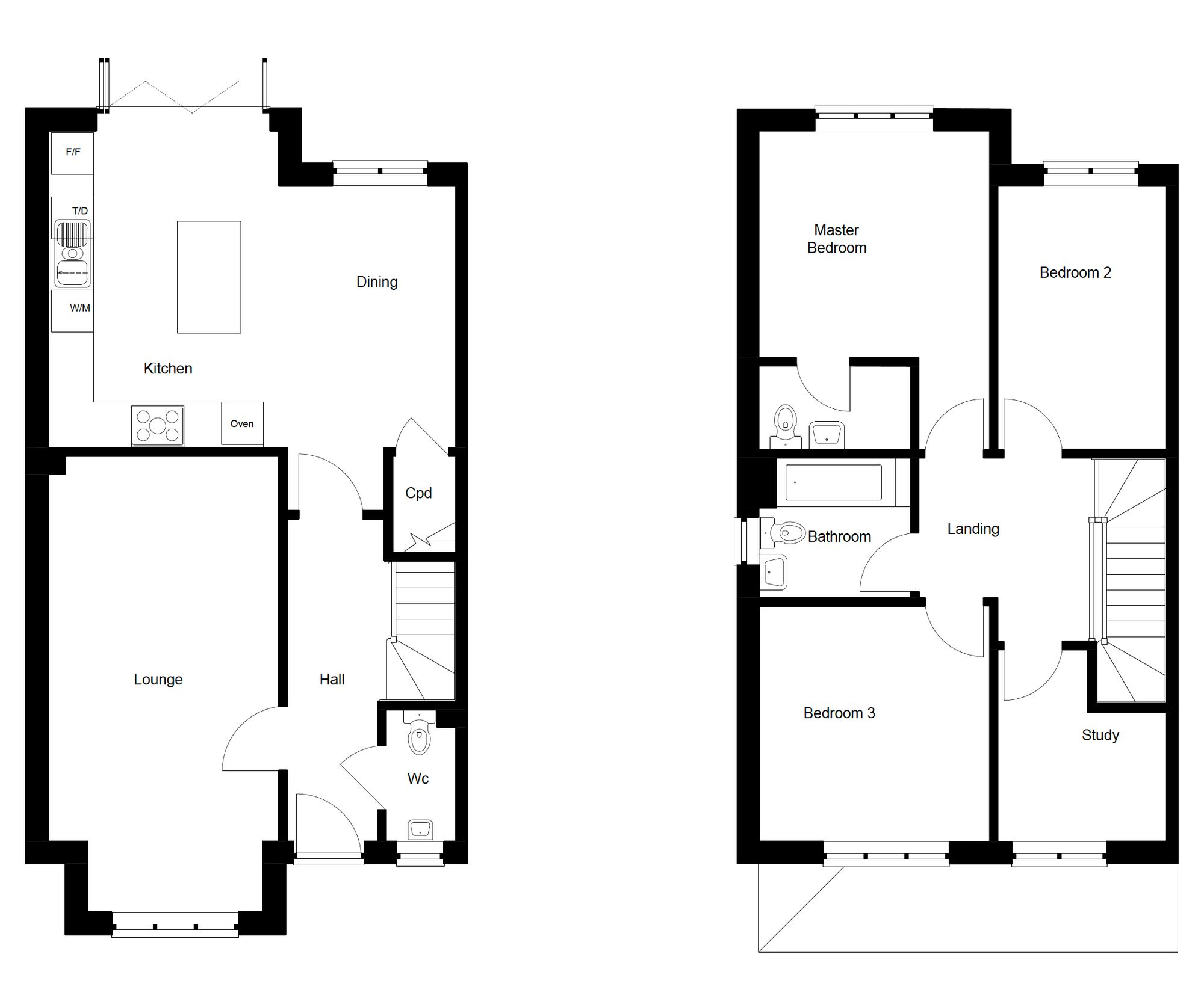 3 bed semi-detached house for sale in Foxlease, Hook Lane, Aldingbourne, PO20 - Property floorplan