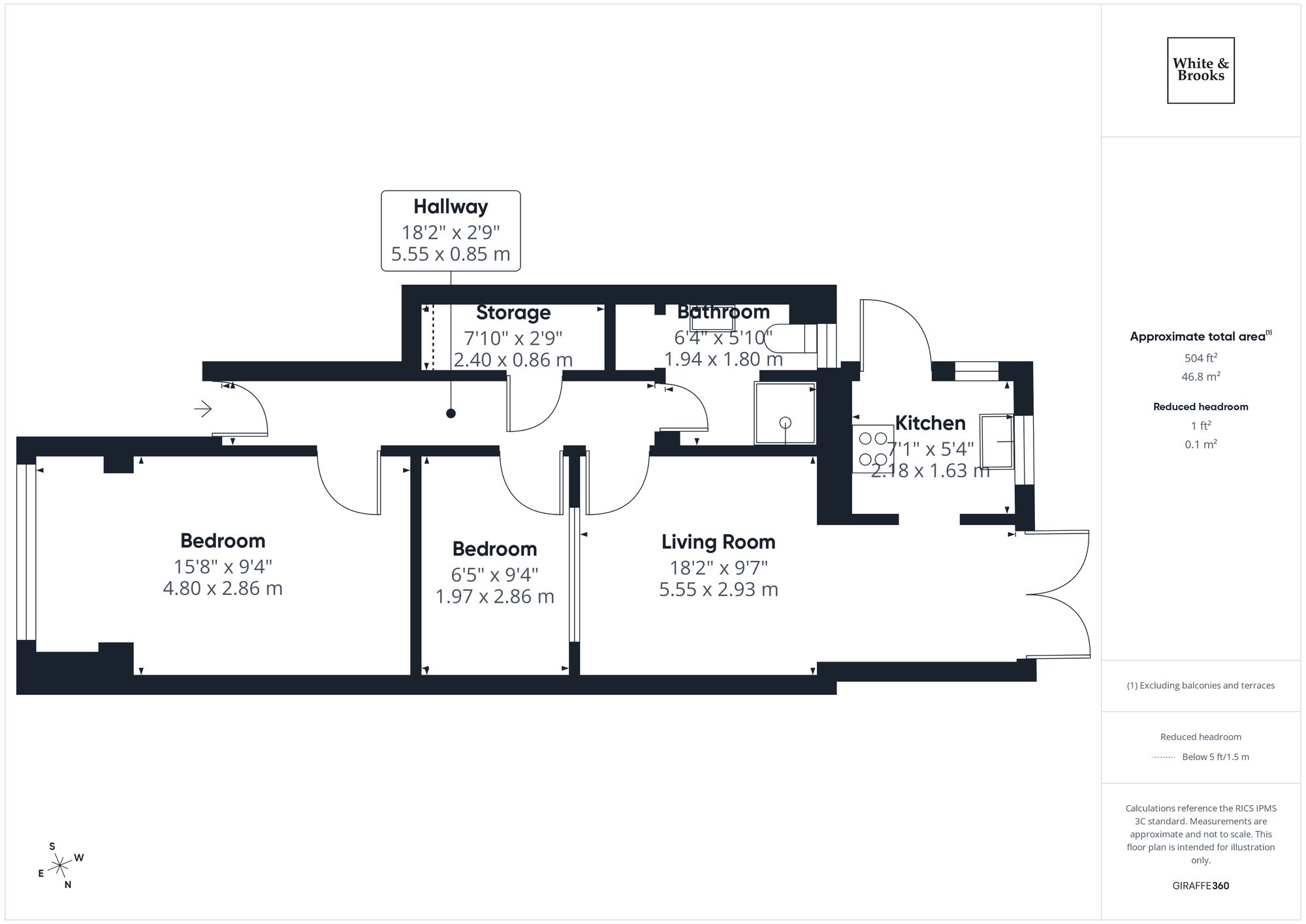 1 bed apartment for sale in Kingsway, Selsey, PO20 - Property floorplan