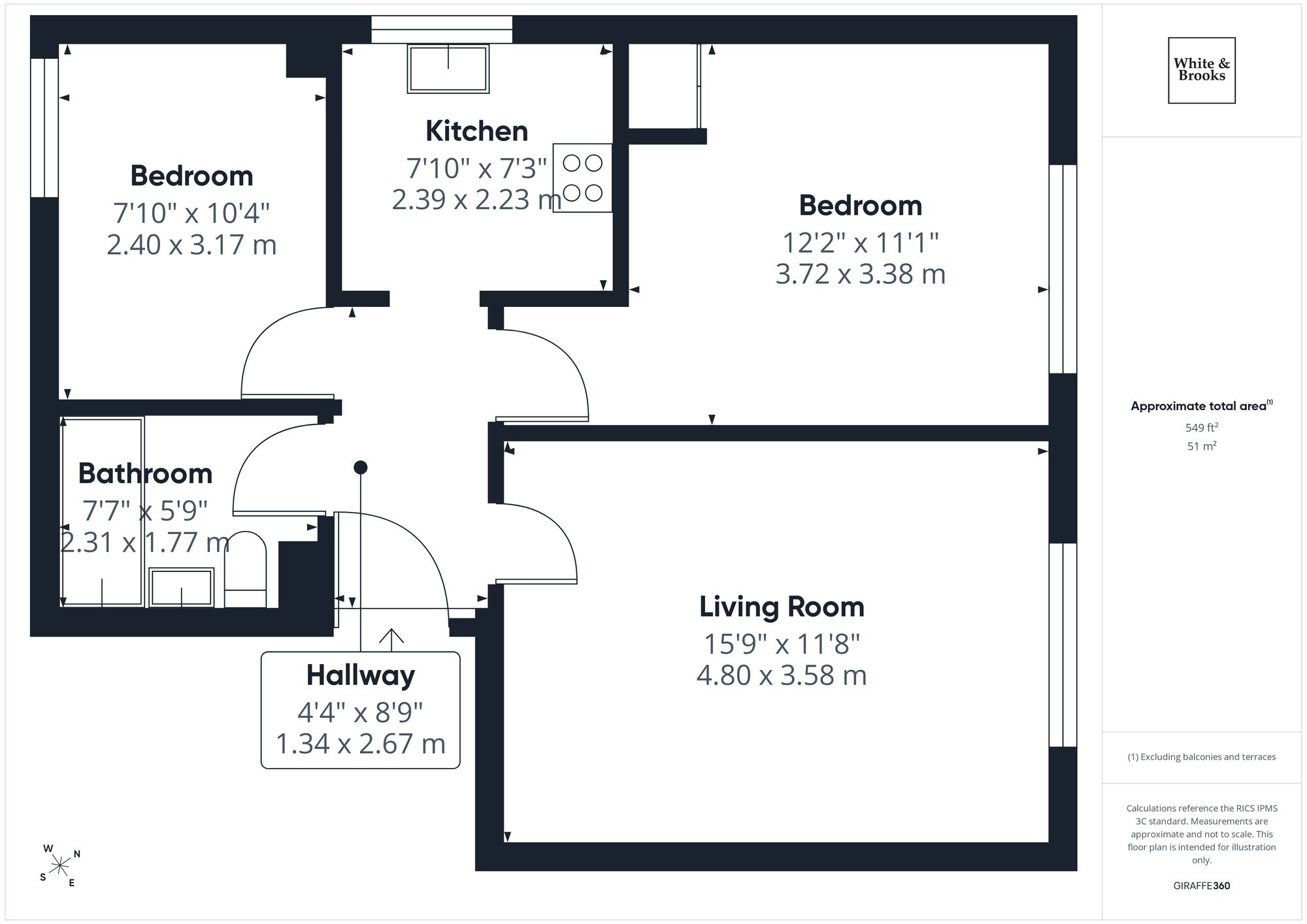 2 bed flat for sale in Aldwick Street, Ravenwood Court Aldwick Street, PO21 - Property floorplan