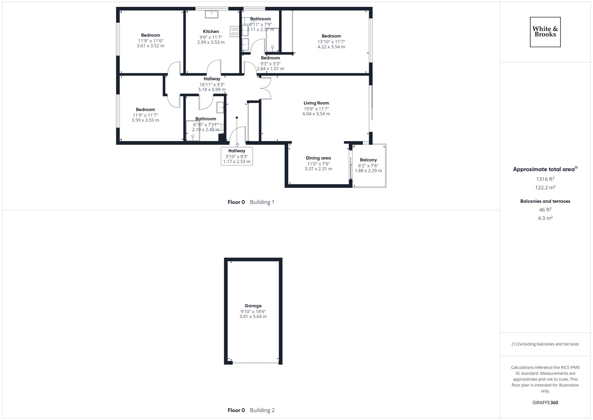 3 bed flat for sale in Craigweil Manor, Aldwick, PO21 - Property floorplan