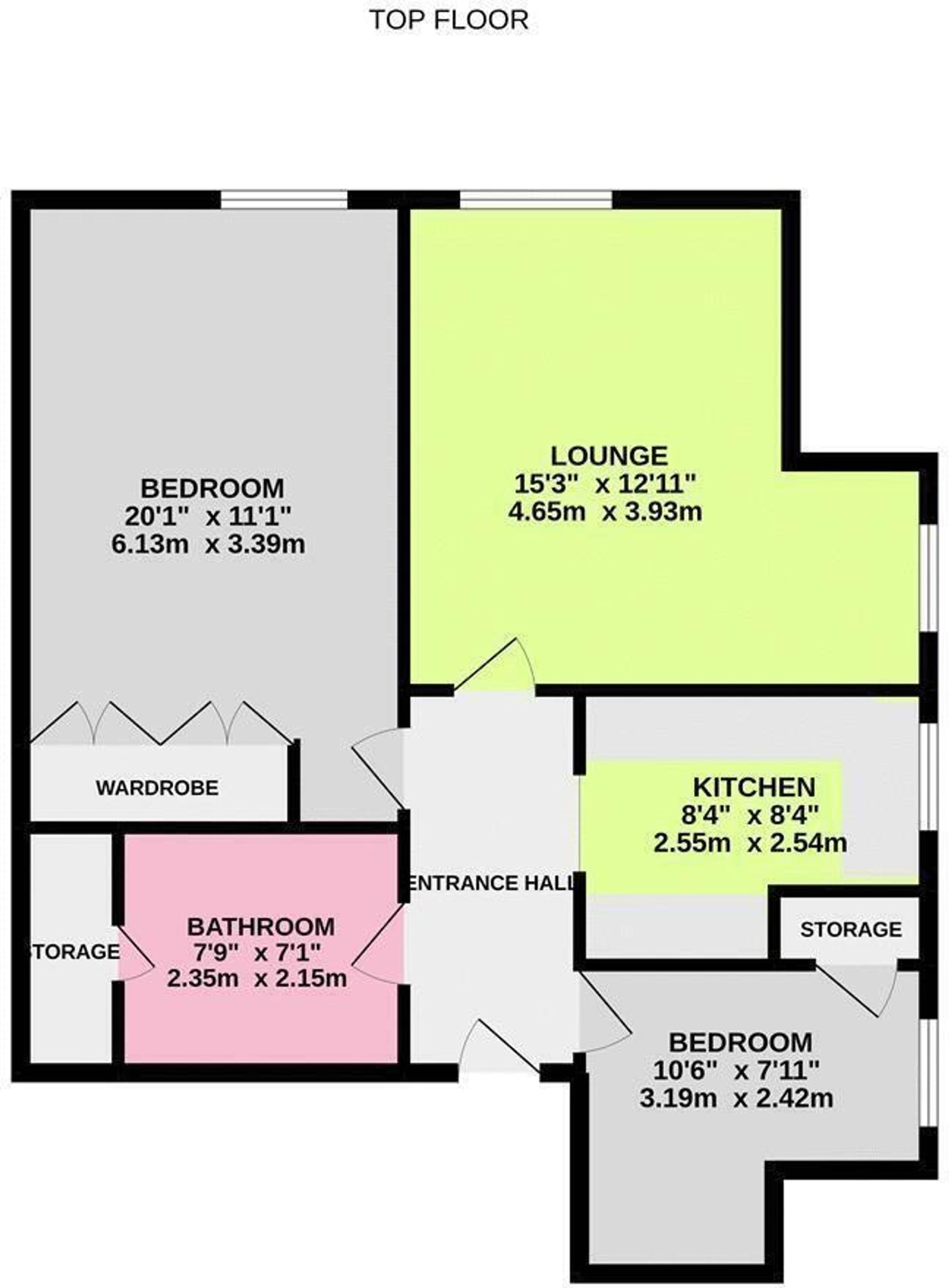 2 bed flat for sale in West Avenue, Worthing, BN11 - Property floorplan