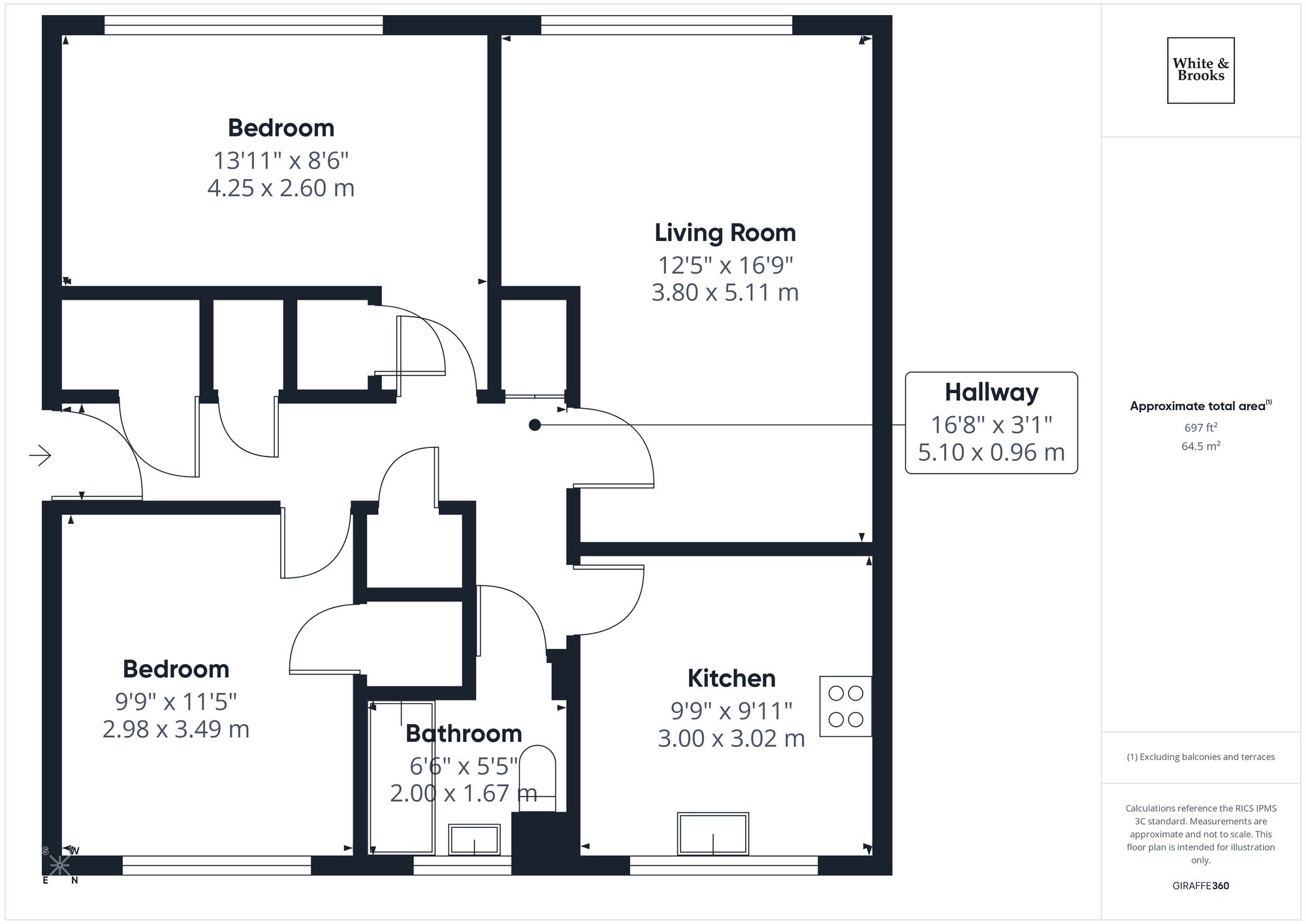 2 bed apartment for sale in Uphill Way, Hunston, PO20 - Property floorplan
