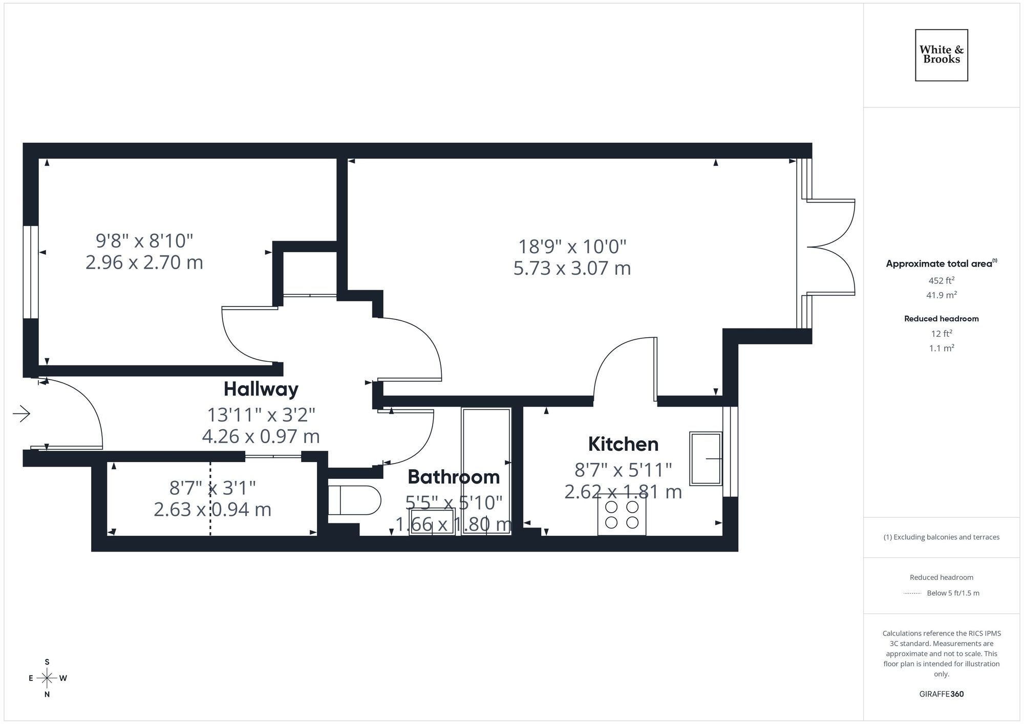 1 bed flat for sale in Fishbourne Road East, Willow Court Fishbourne Road East, PO19 - Property floorplan