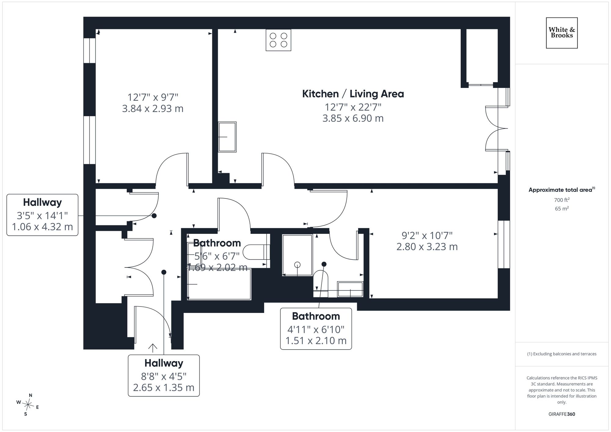 2 bed flat for sale in Broom Field Way, Felpham, PO22 - Property floorplan