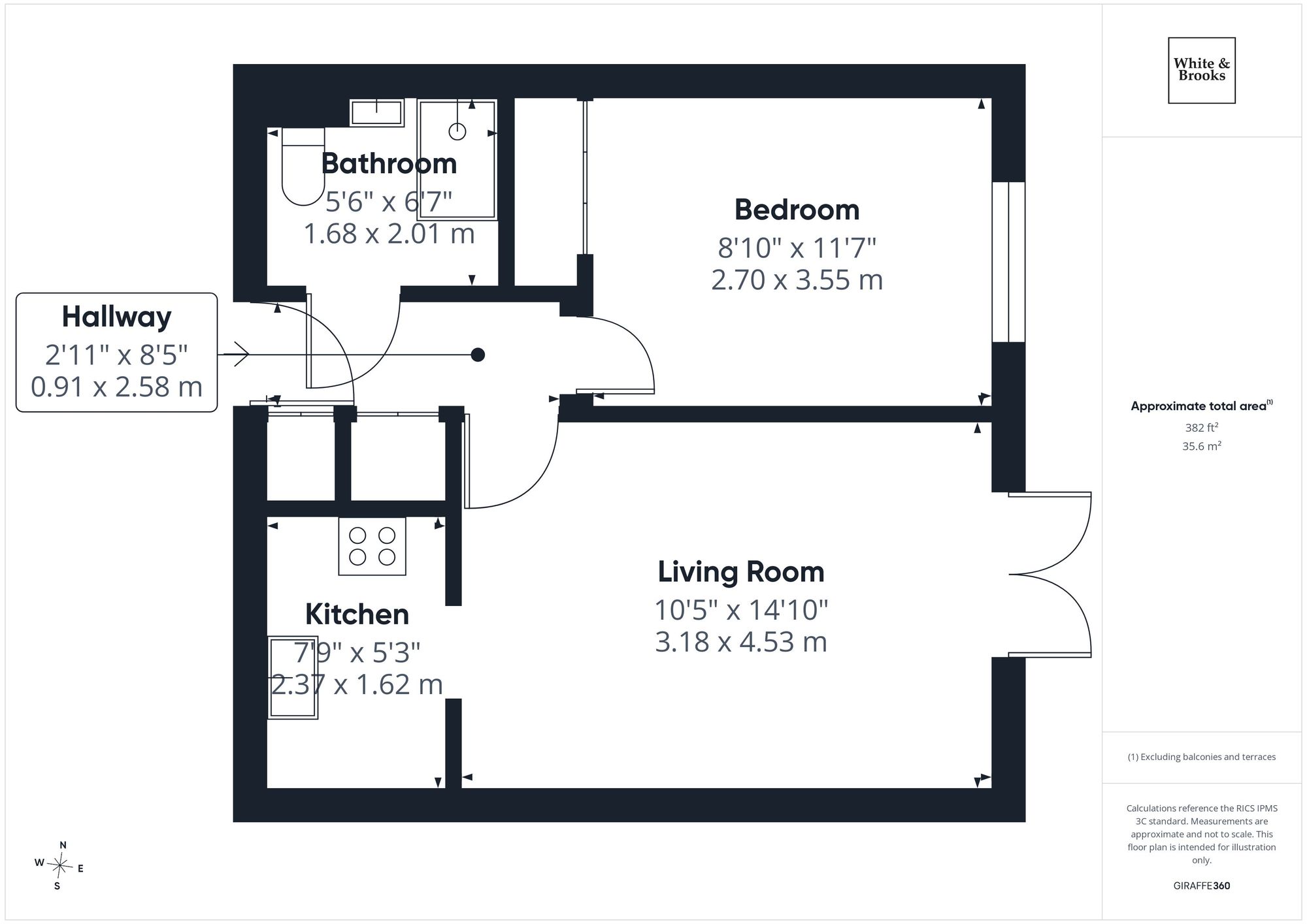 1 bed retirement property for sale in St. Cyriacs, Rose Court St. Cyriacs, PO19 - Property floorplan