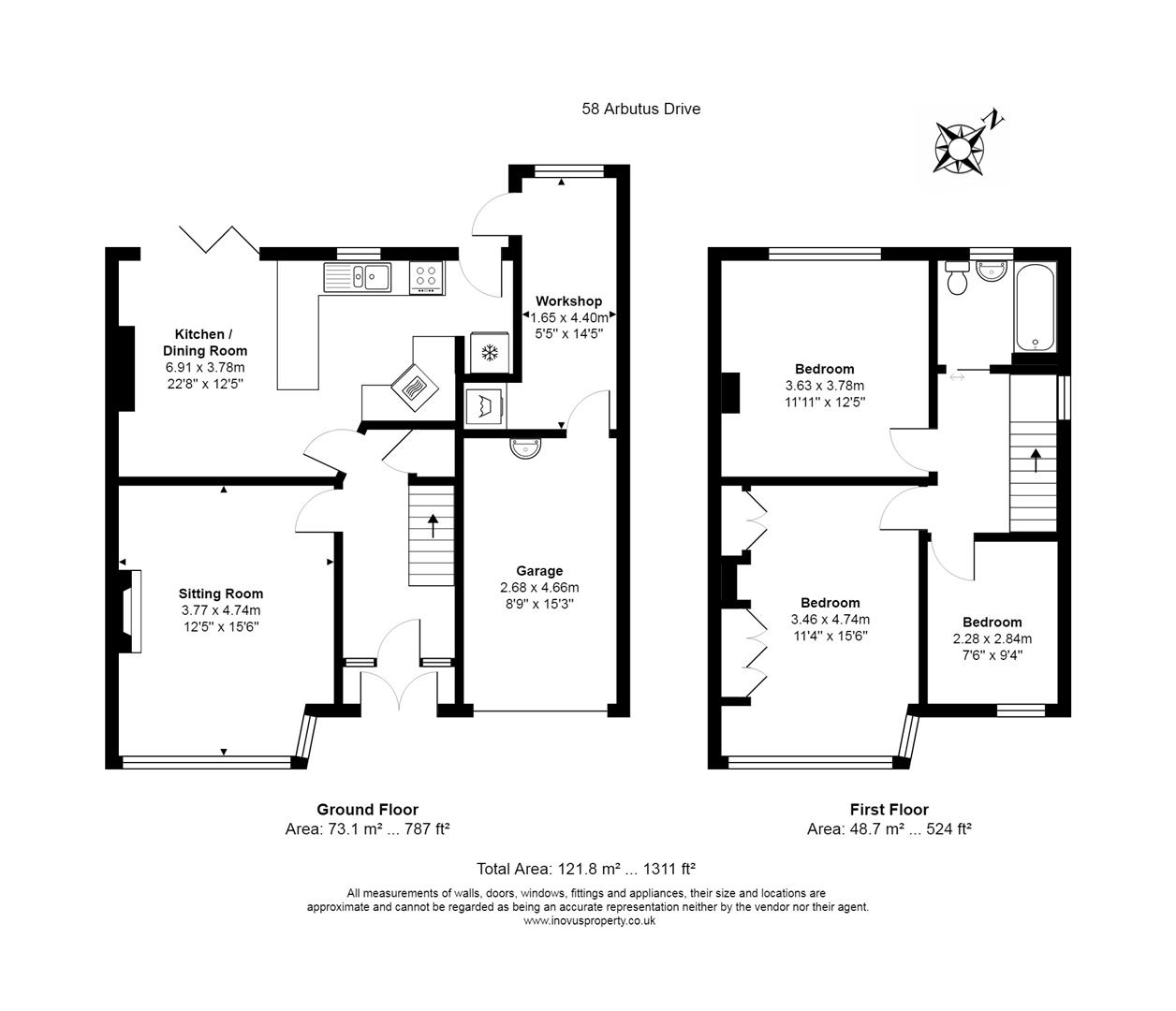 3 bed house for sale in Arbutus Drive, Bristol - Property floorplan