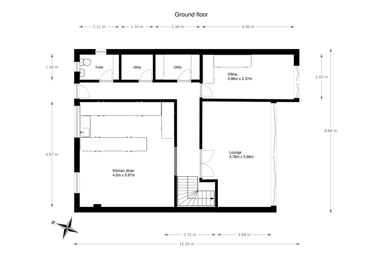 3 bed house for sale in Fallodon Way, Bristol - Property floorplan
