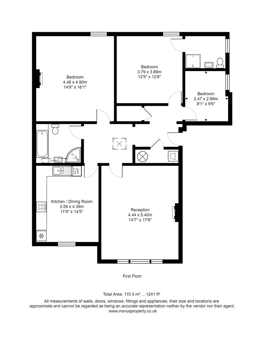 3 bed apartment to rent in Westfield Park, Bristol - Property floorplan