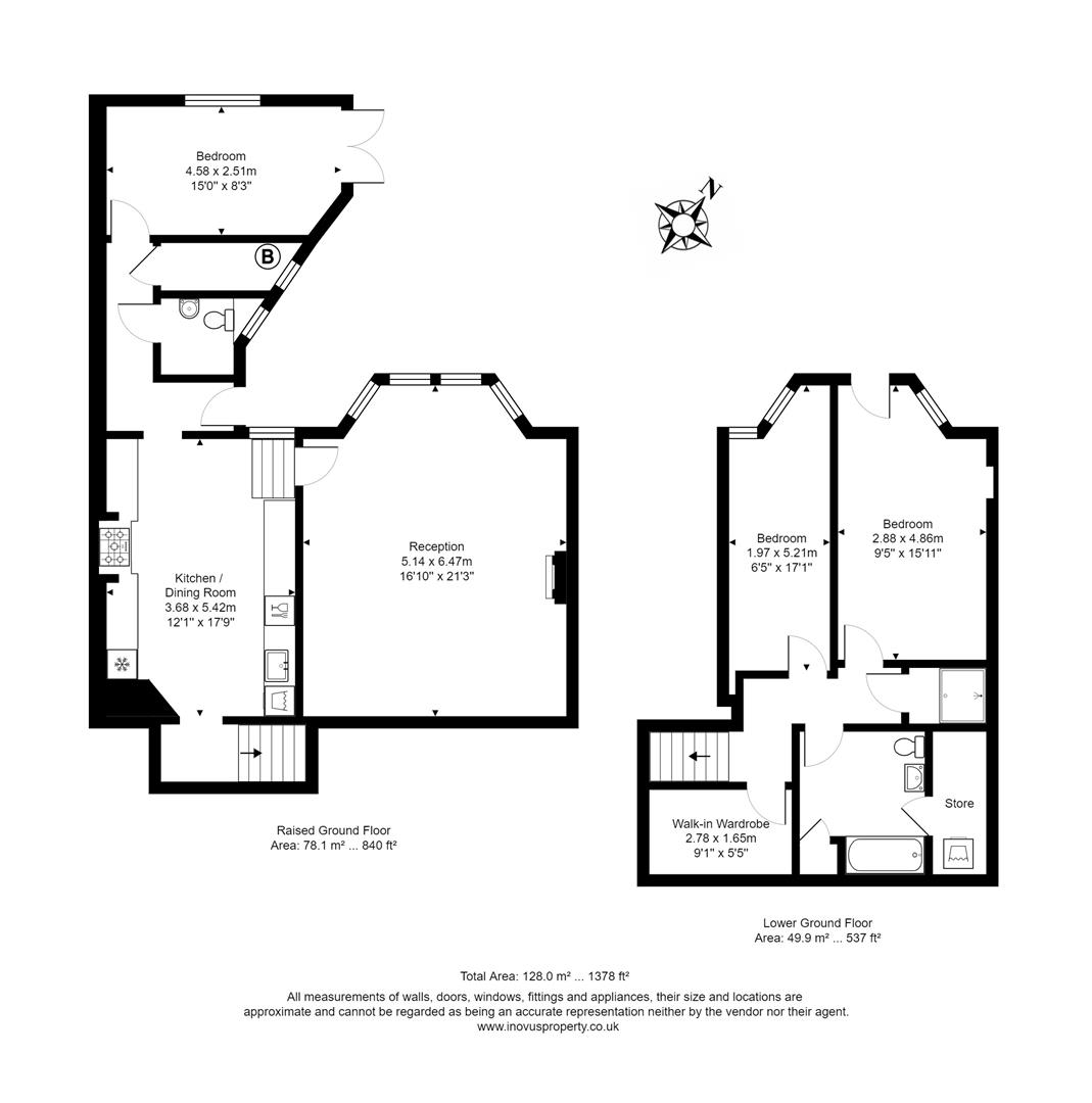 3 bed flat for sale in Blenheim Road, Bristol - Property floorplan