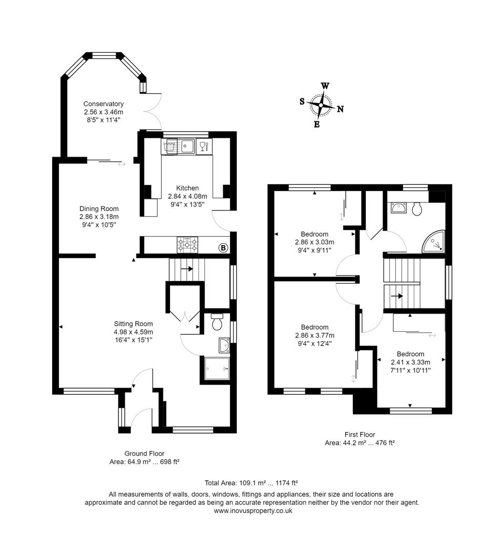 3 bed house for sale in Wildcroft Road, Bristol - Property floorplan