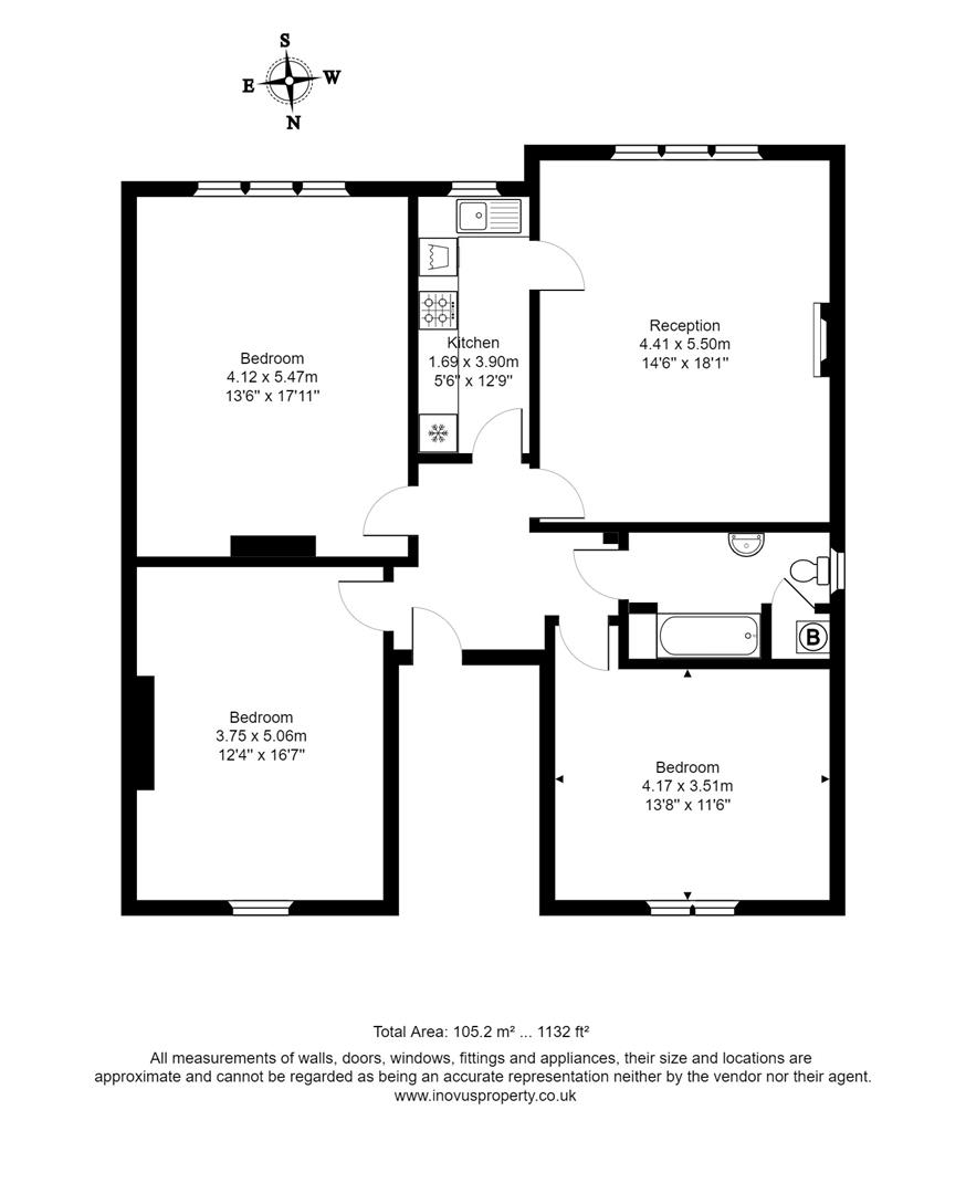 3 bed apartment to rent in Redland Road, Bristol - Property floorplan