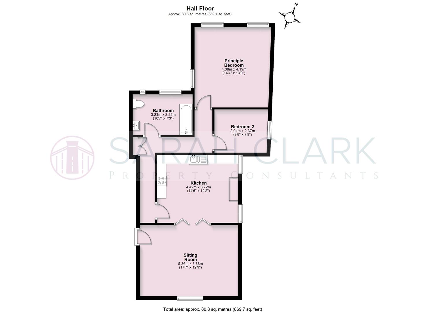 2 bed apartment for sale in Aberdeen Road, Bristol - Property floorplan