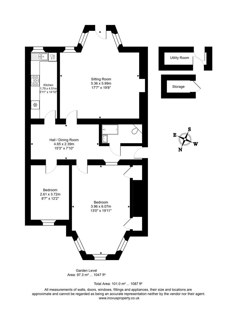 2 bed apartment for sale in Beaufort Road, Clifton - Property floorplan