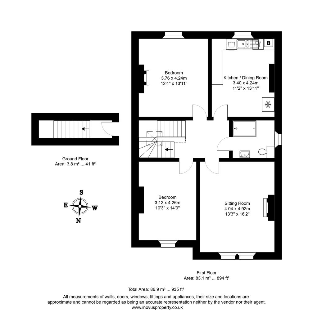 2 bed apartment for sale in Clyde Road, Bristol - Property floorplan