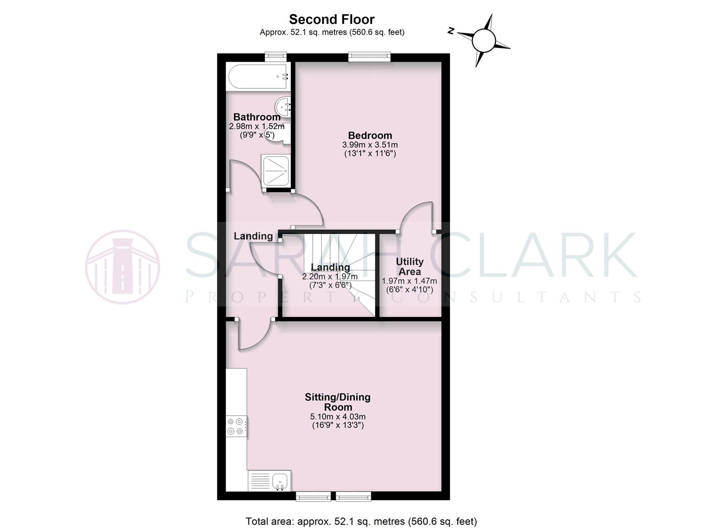1 bed flat to rent in Eastfield Road, Bristol - Property floorplan