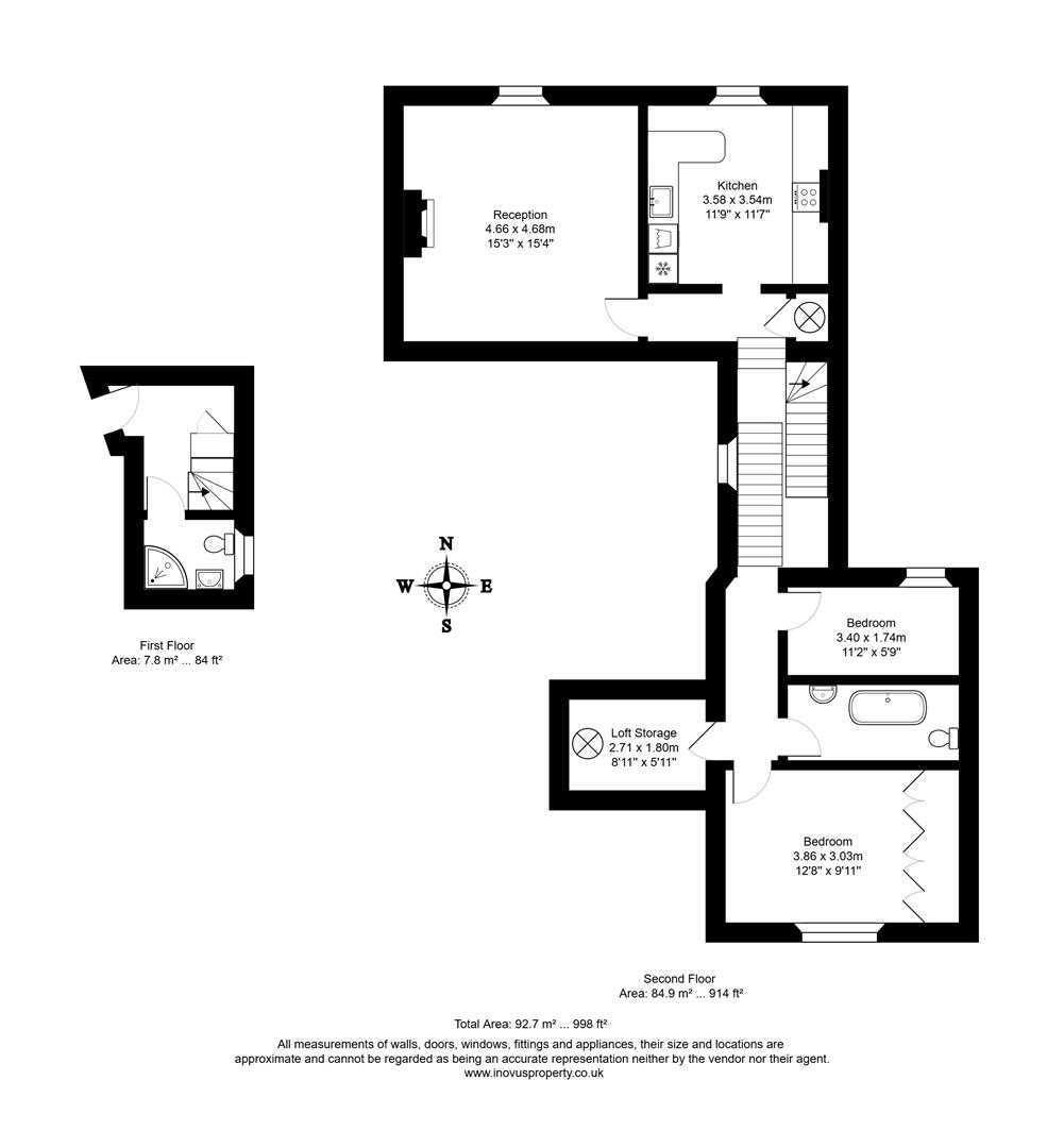 2 bed apartment to rent in Lower Redland Road, Bristol - Property floorplan