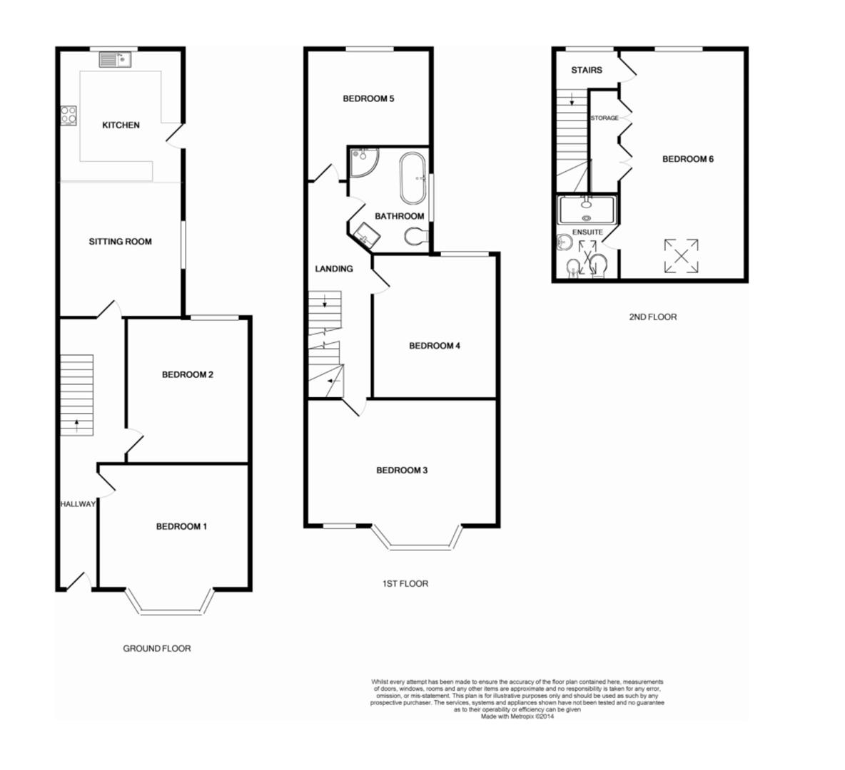 6 bed terraced house to rent in Court Road, Bristol - Property floorplan