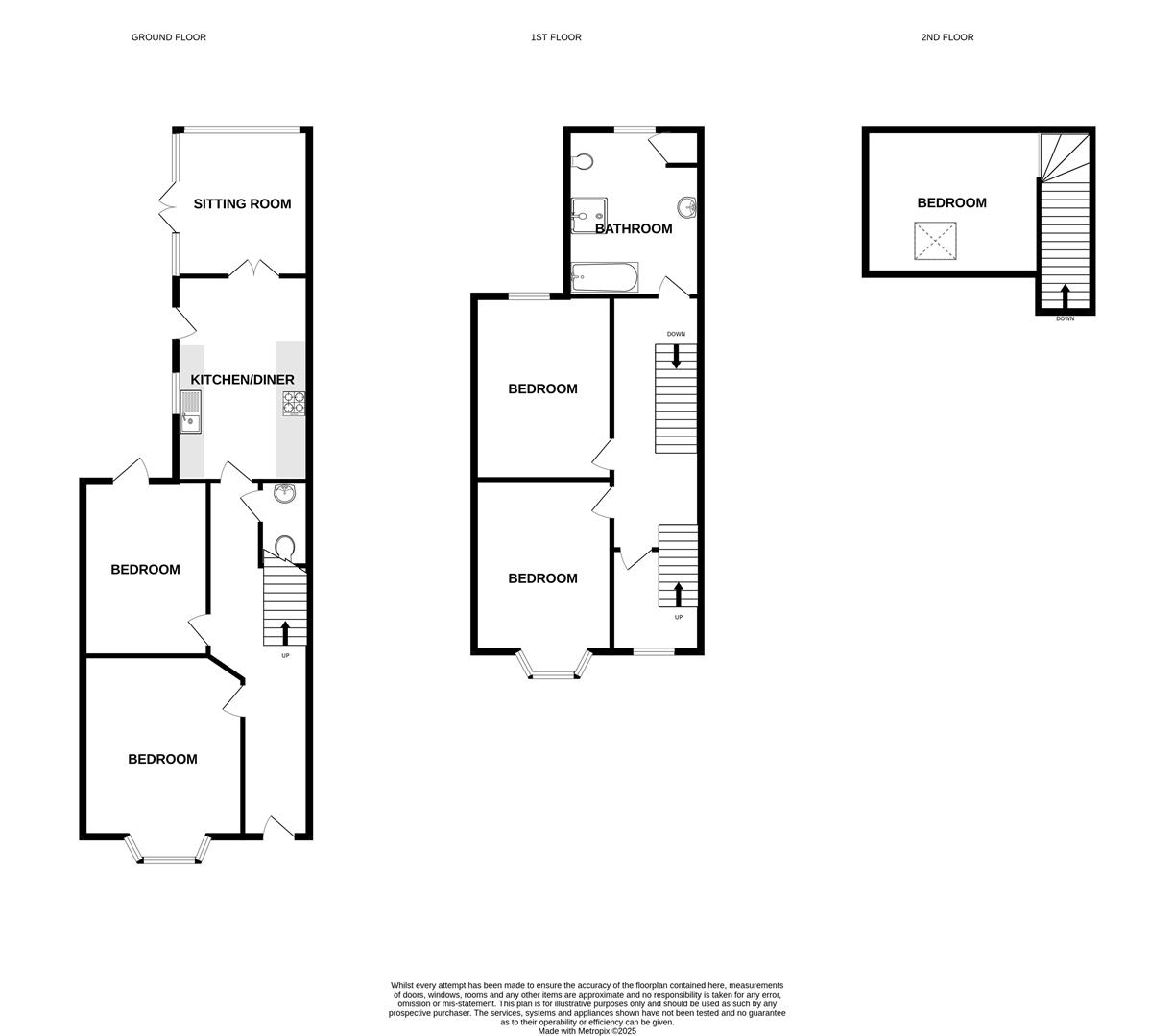 5 bed terraced house to rent in Rudthorpe Road, Bristol - Property floorplan