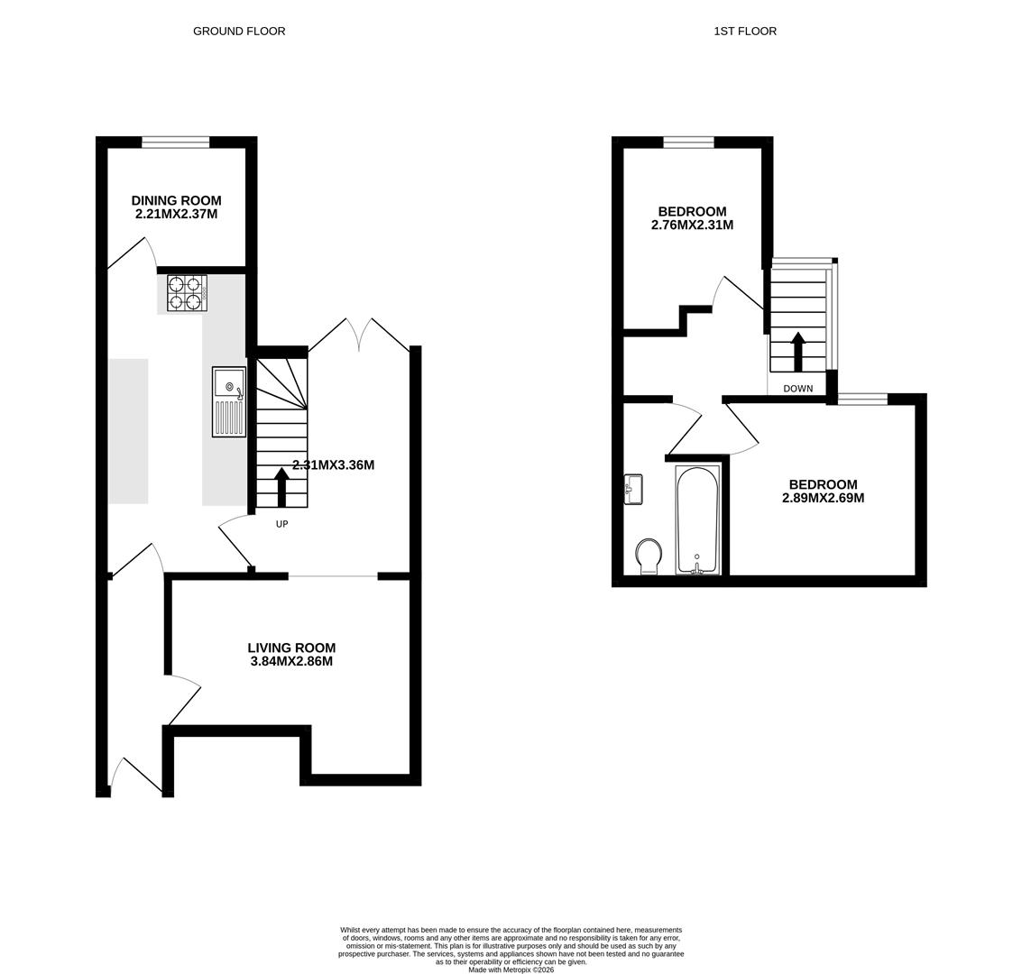 2 bed apartment to rent in South Road, Bristol - Property floorplan