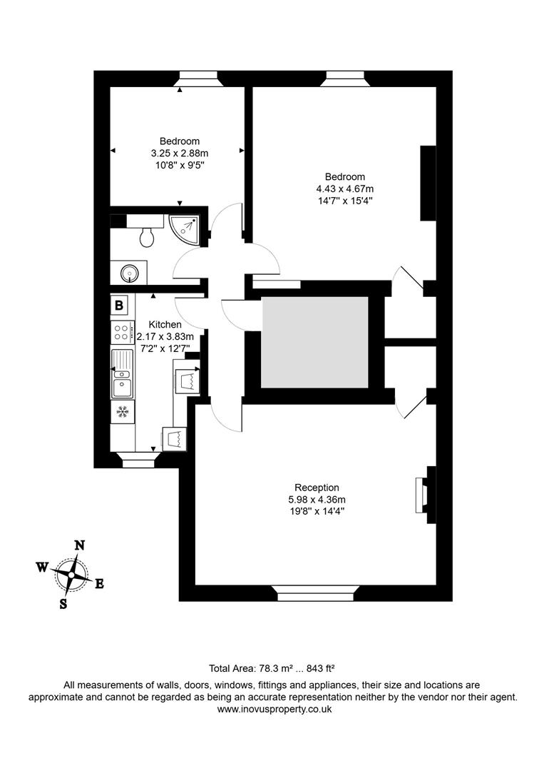 2 bed apartment for sale in Redland Park, Bristol - Property floorplan