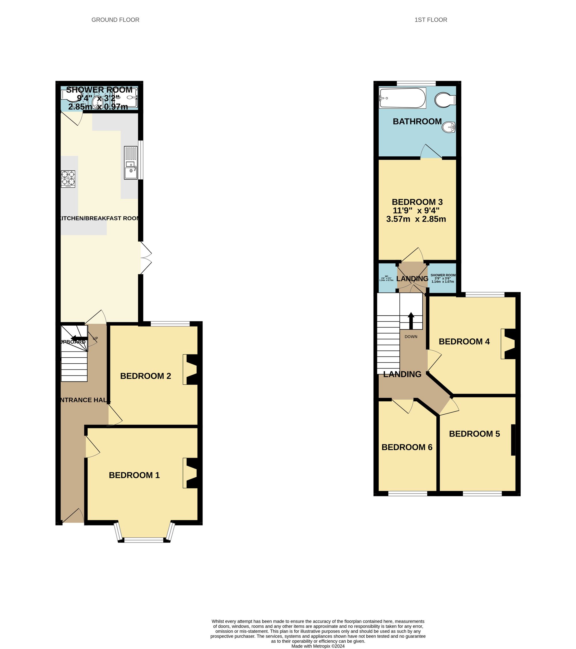 1 bed house share to rent in Albemarle Road, Taunton, TA1 - Property floorplan