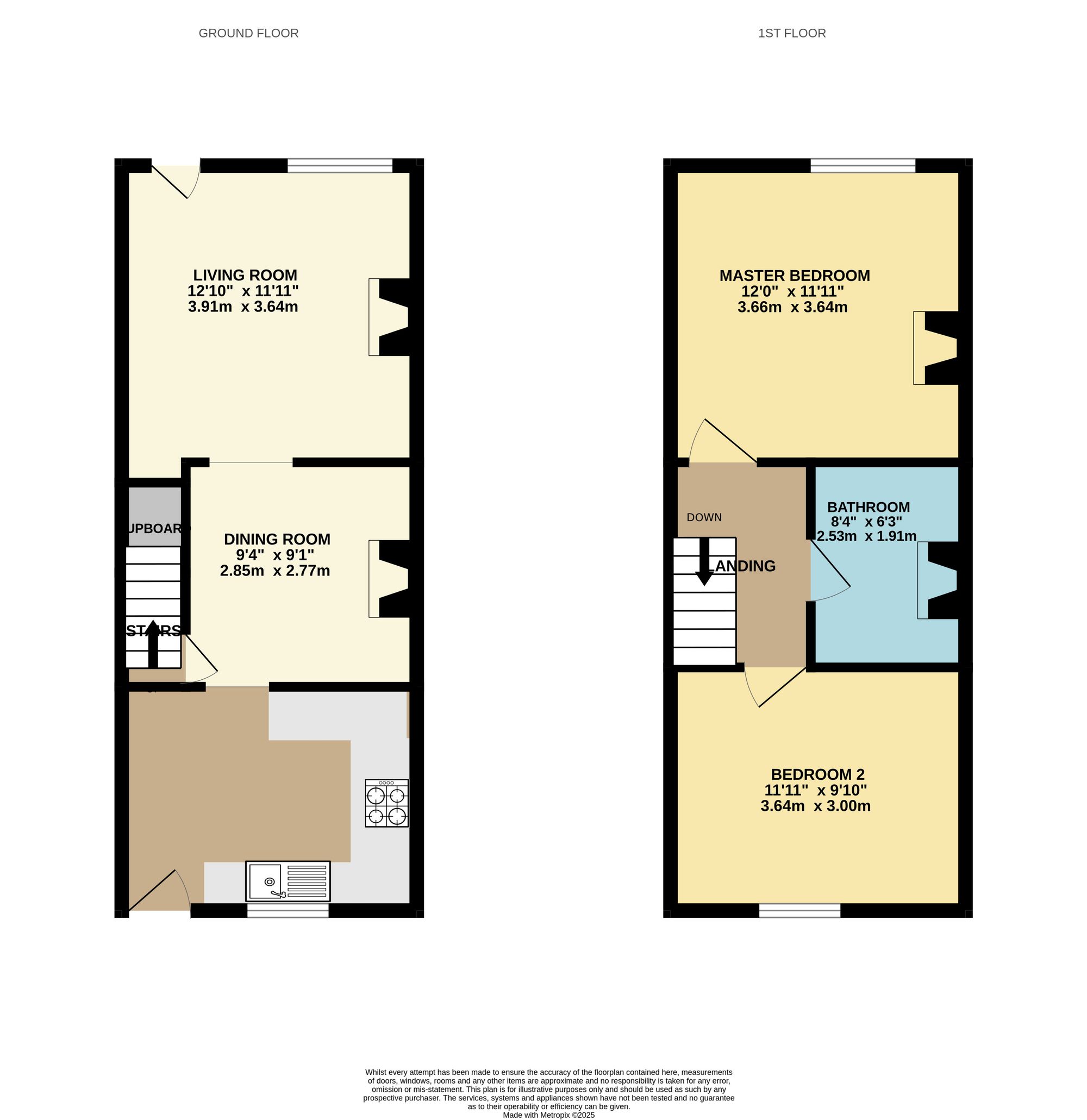 2 bed cottage to rent in Frieze Hill, Taunton, TA1 - Property floorplan