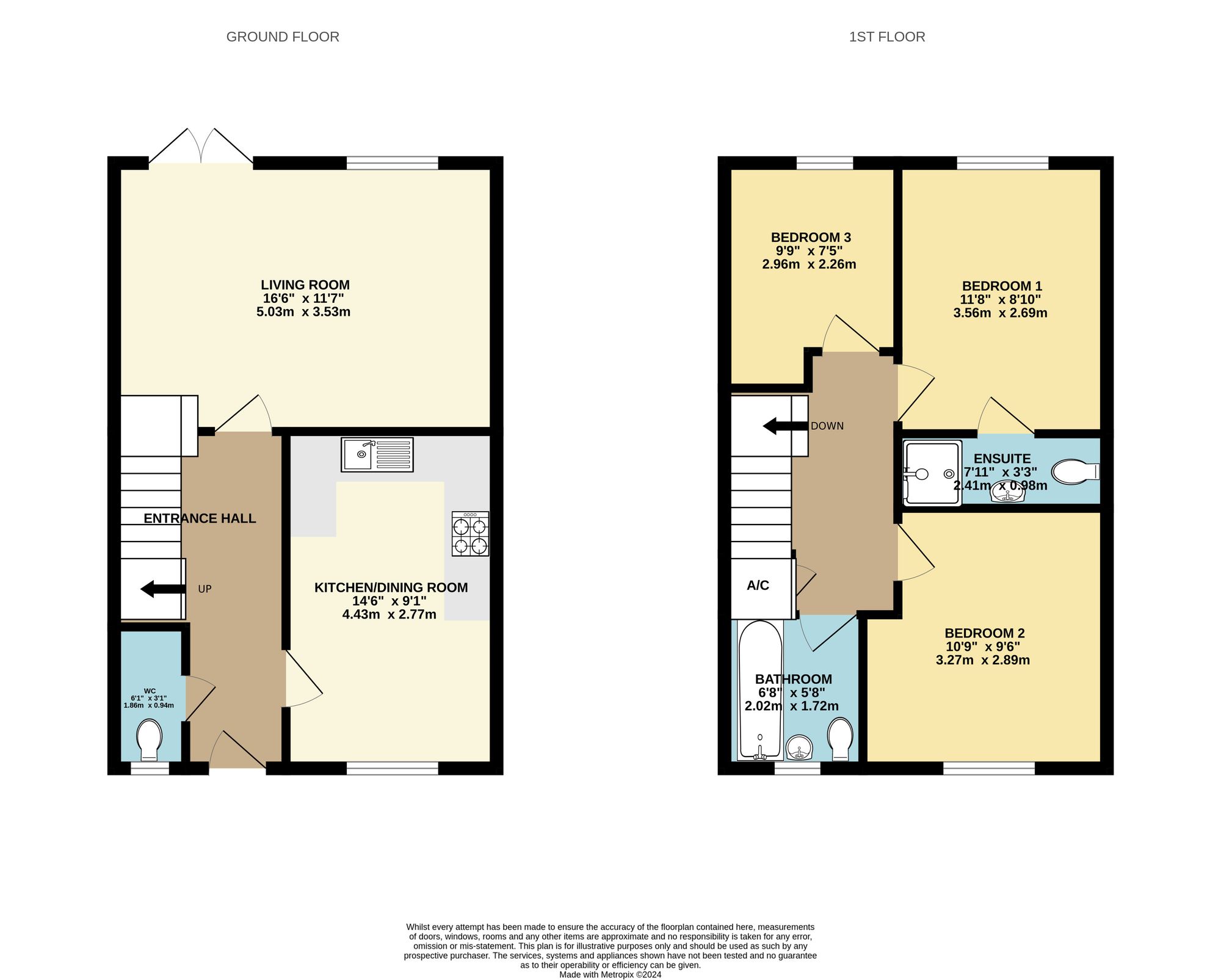 3 bed to rent in Firepool View, Taunton, TA1 - Property floorplan