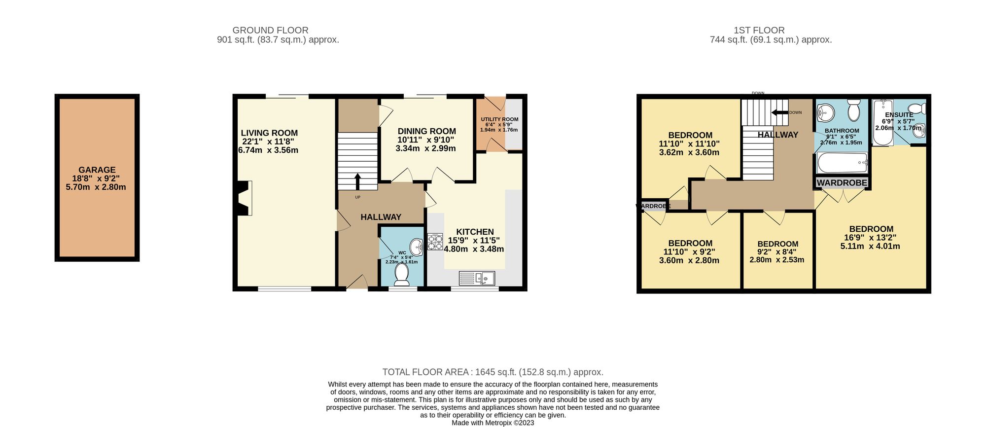 4 bed to rent in Crowcombe Road, Taunton, TA2 - Property floorplan