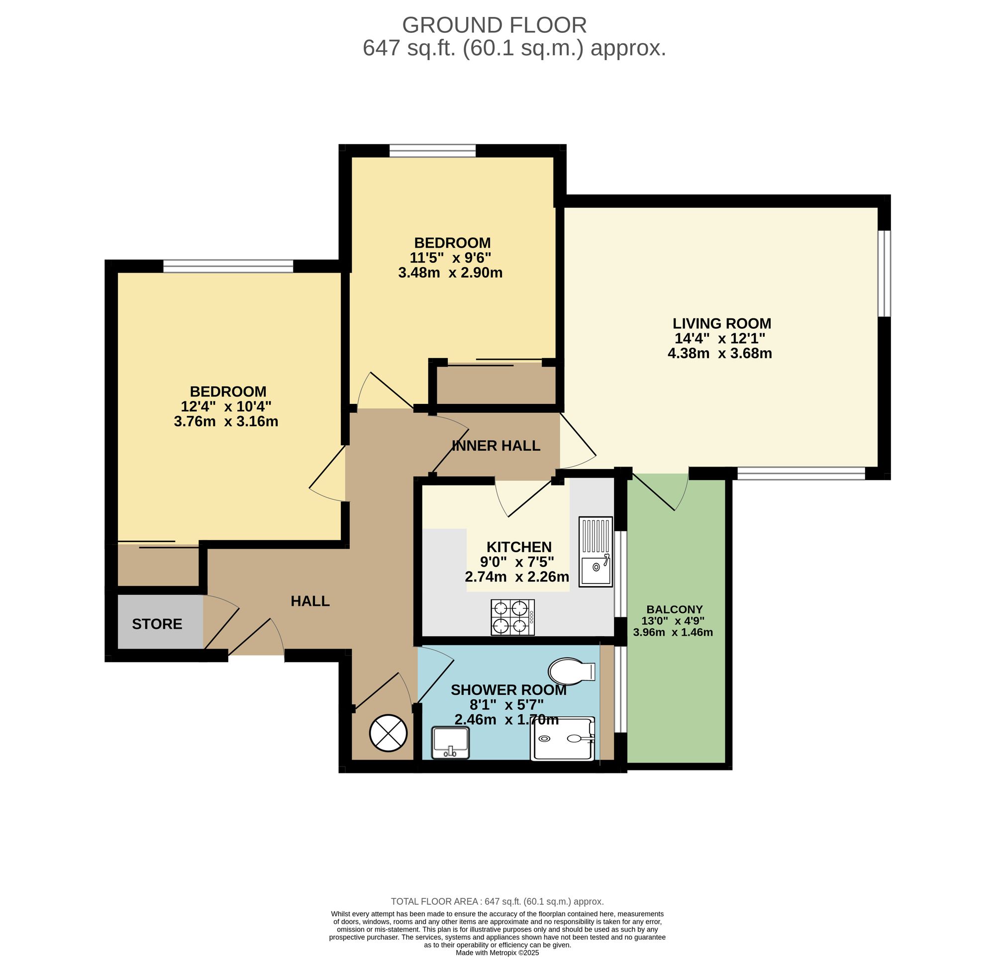2 bed apartment to rent in Broadlands Rise, Vivary Heights Broadlands Rise, TA1 - Property floorplan