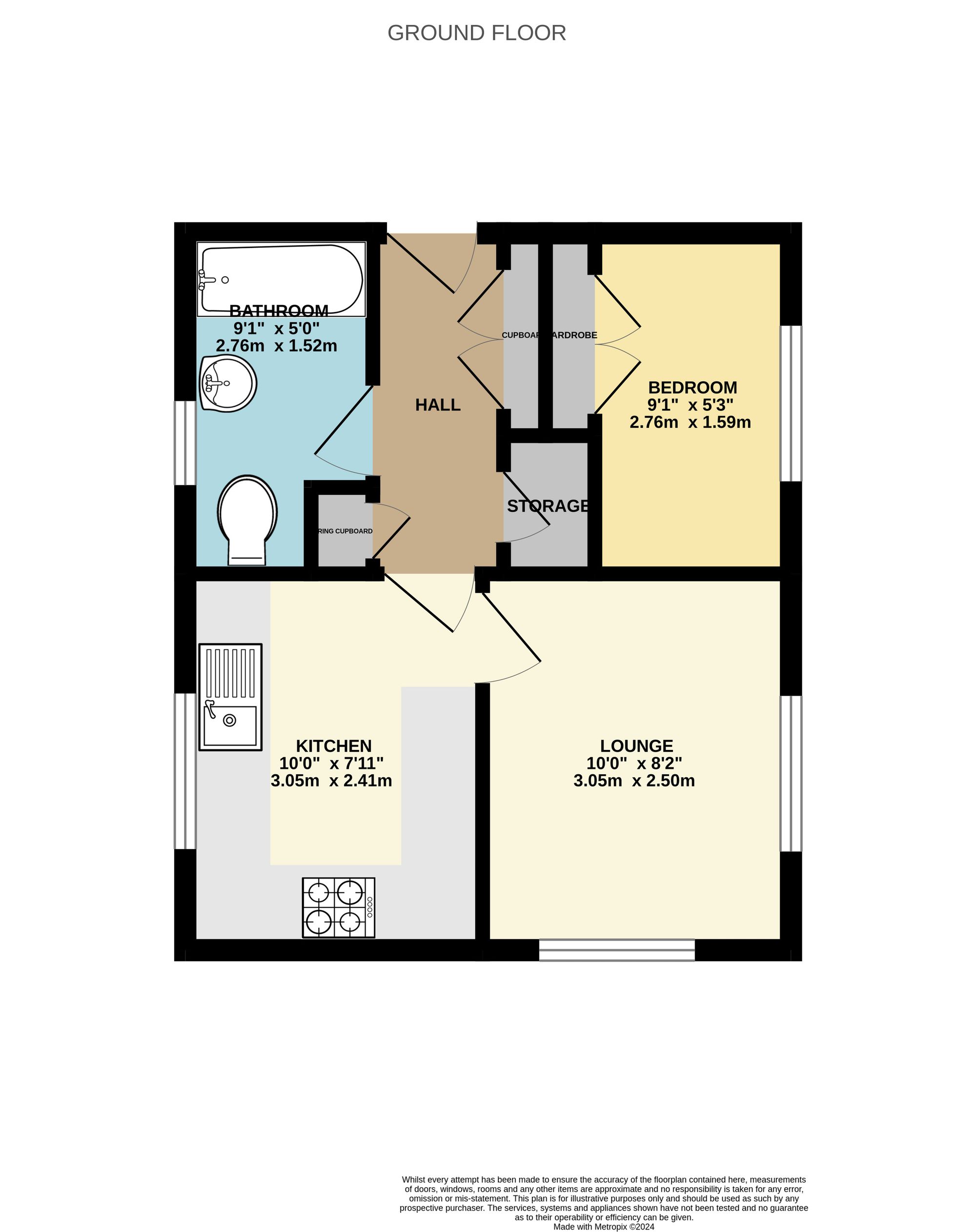 1 bed flat to rent in Duke Street, Taunton, TA1 - Property floorplan