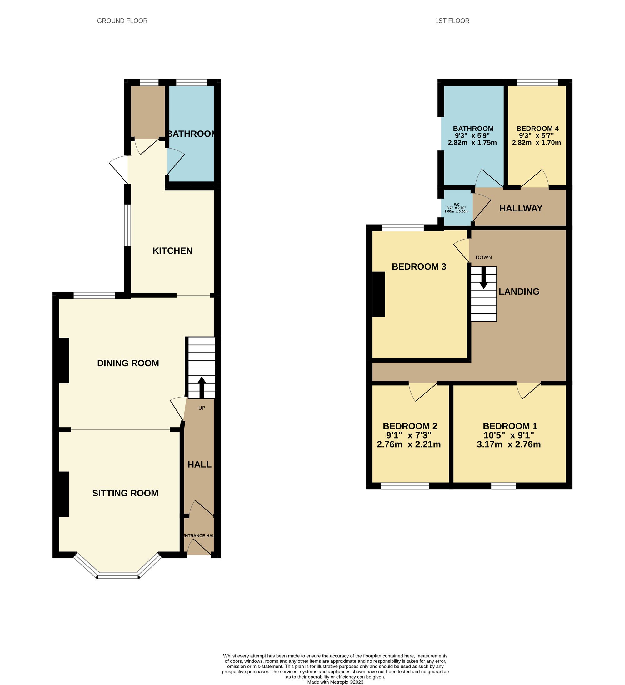4 bed end of terrace house to rent in St. Augustine Street, Taunton, TA1 - Property floorplan