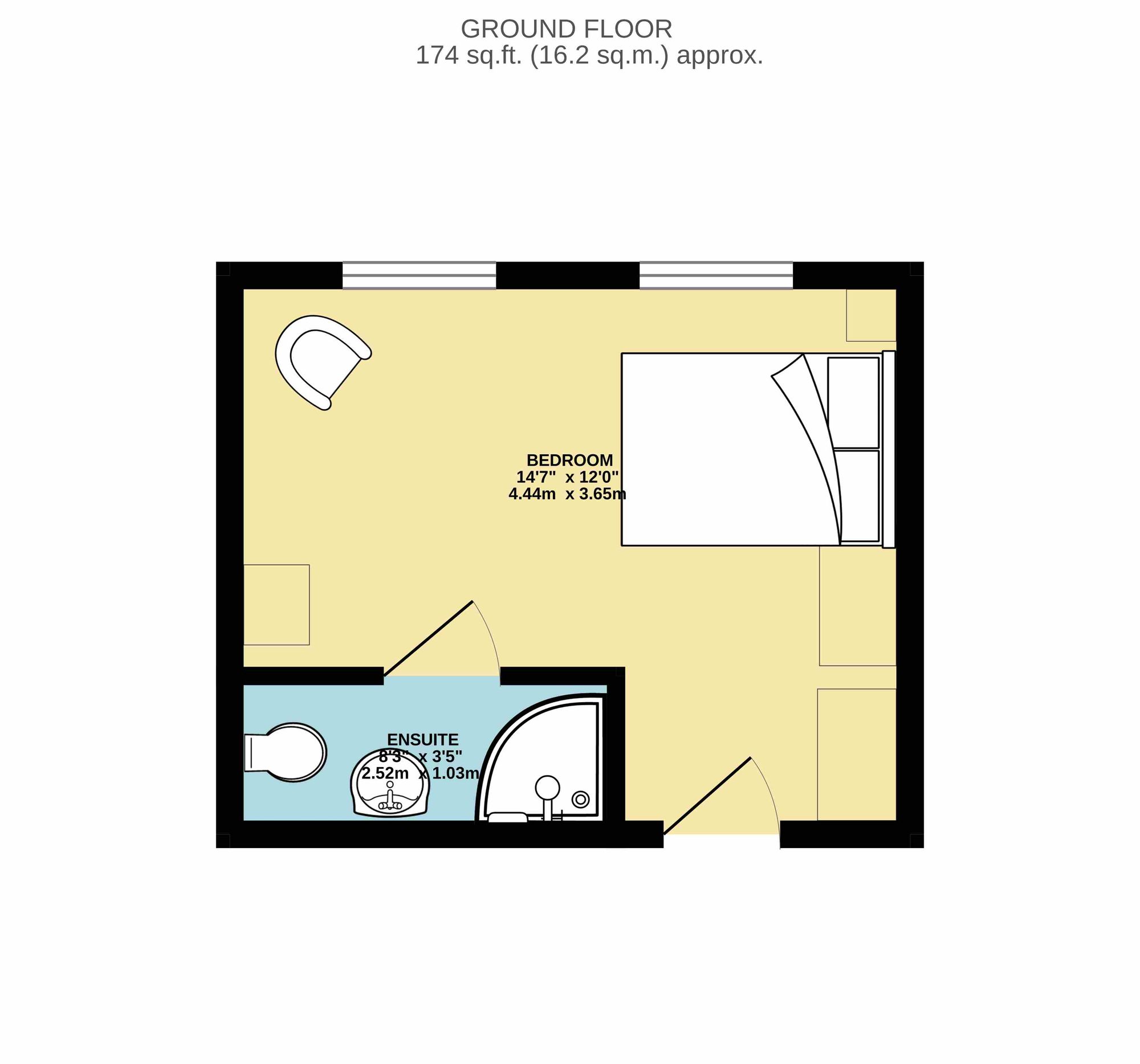 1 bed house share to rent in Belvedere Road, Taunton, TA1 - Property floorplan