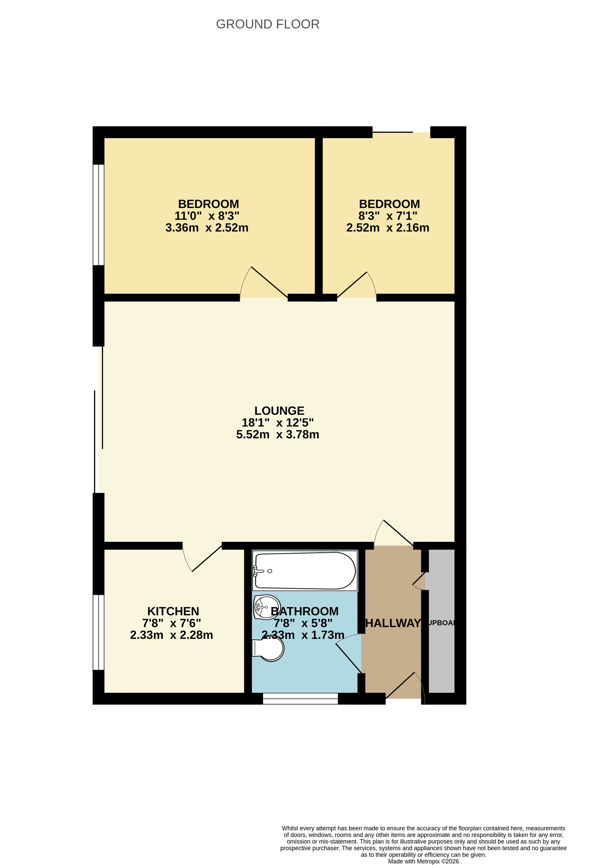 2 bed to rent in Burchs Close, Norwich Court, TA1 - Property floorplan