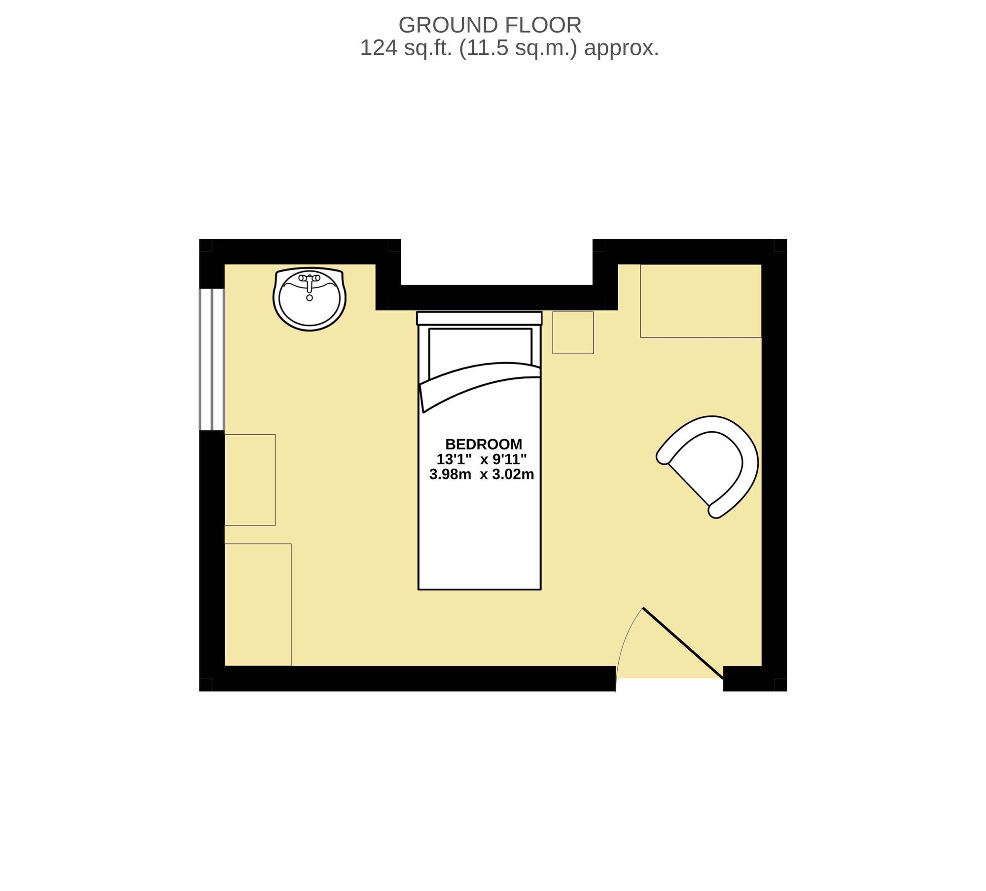 1 bed house share to rent in Belvedere Road, Taunton, TA1 - Property floorplan